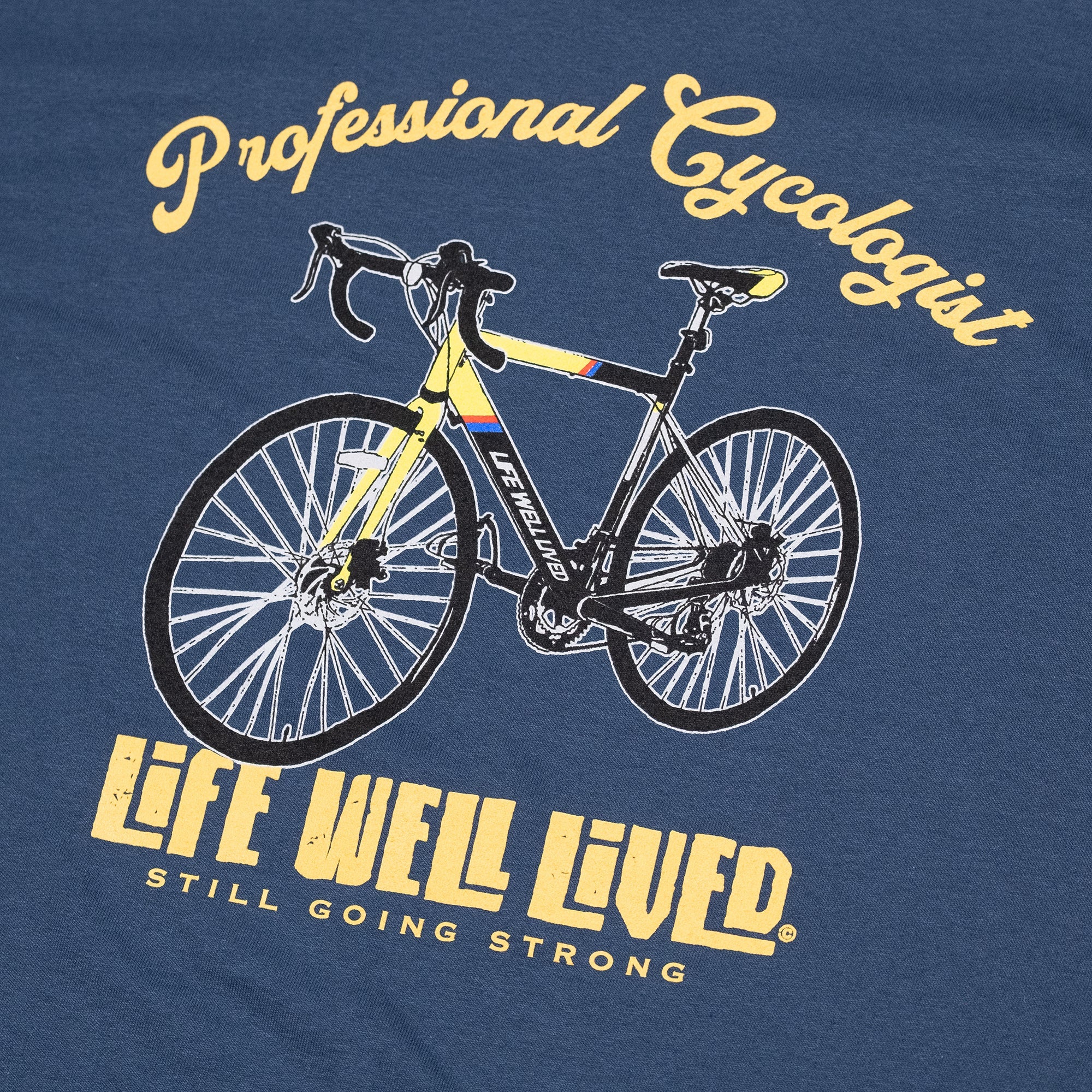 LIFE WELL LIVED Men's Soft Cotton T-Shirt - Professional Cycologist - Image 3