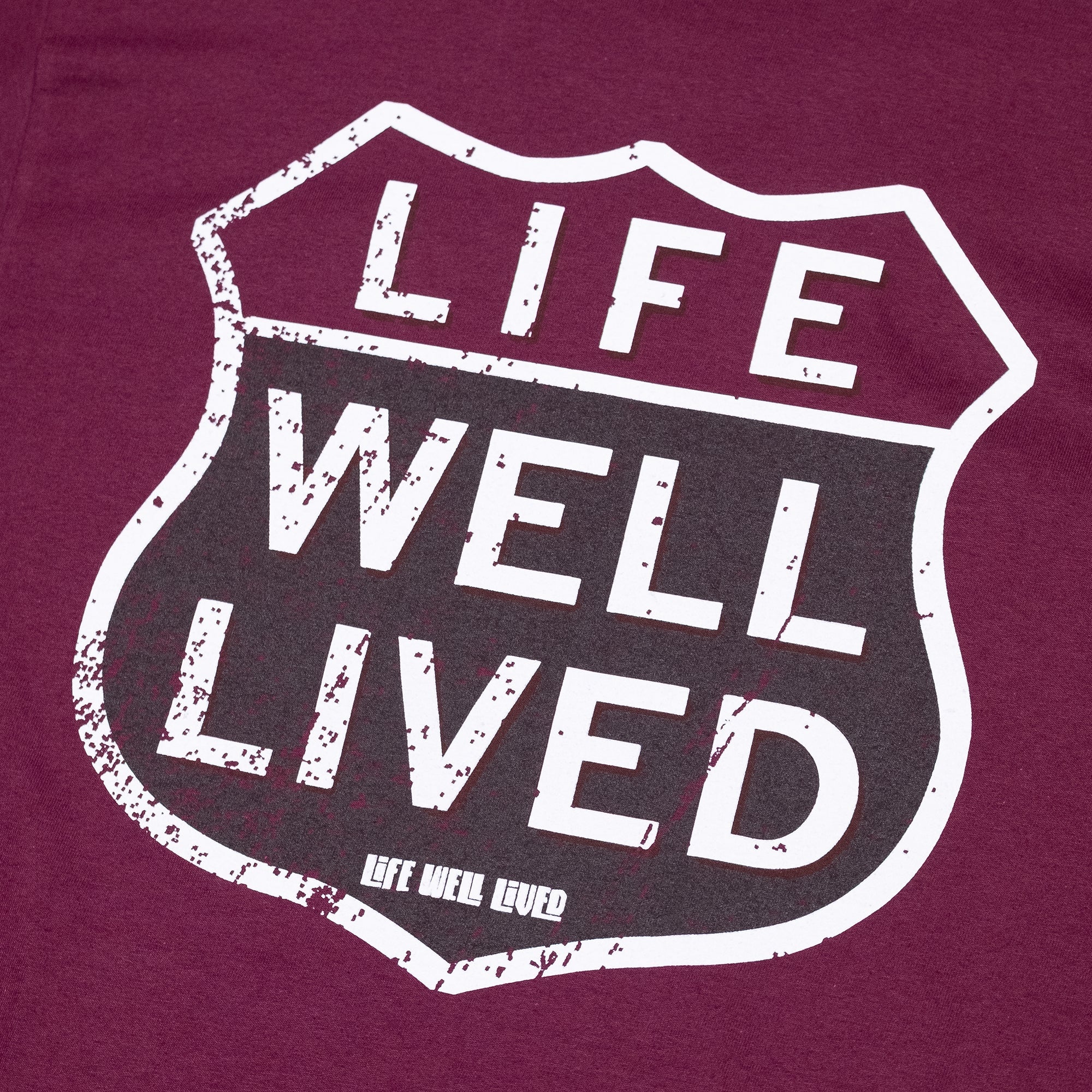 LIFE WELL LIVED Men's Soft Cotton T-Shirt - Route 66 - Image 3