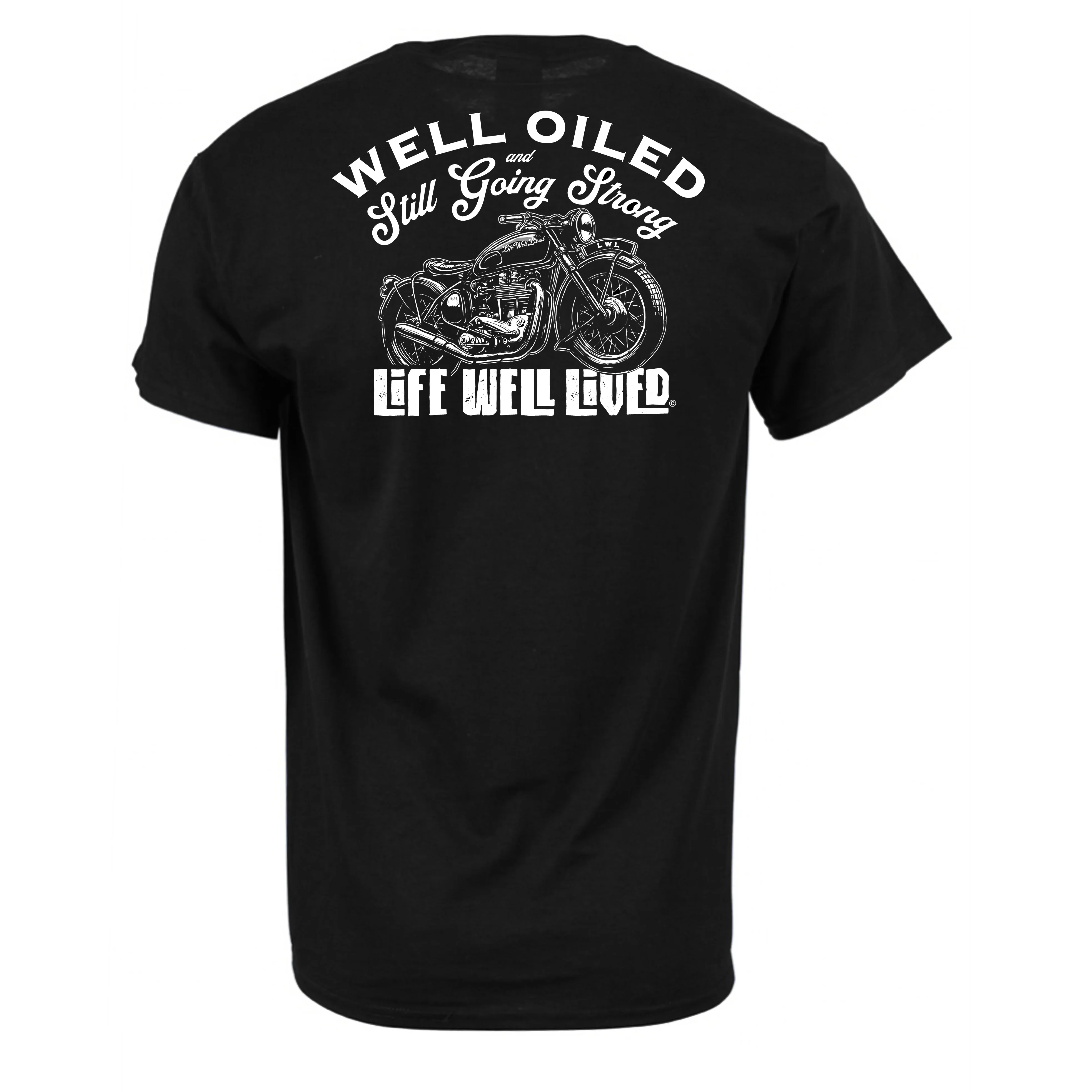 LIFE WELL LIVED Men's Soft Cotton T-Shirt - Well Oiled Bike