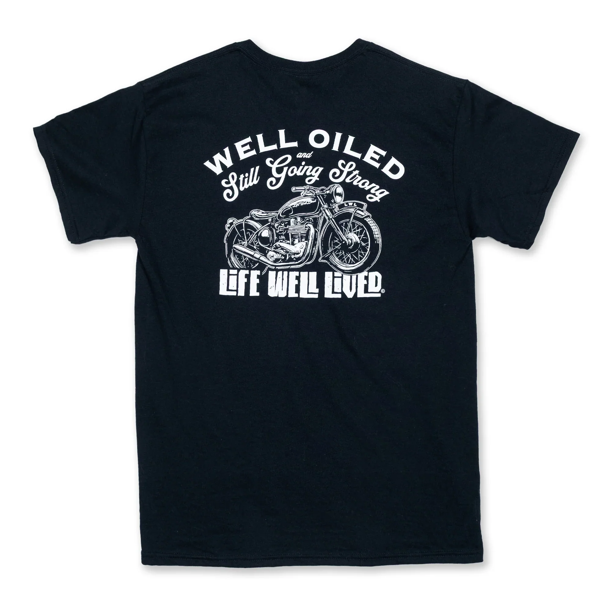 LIFE WELL LIVED Men's Soft Cotton T-Shirt - Well Oiled Bike - Image 2