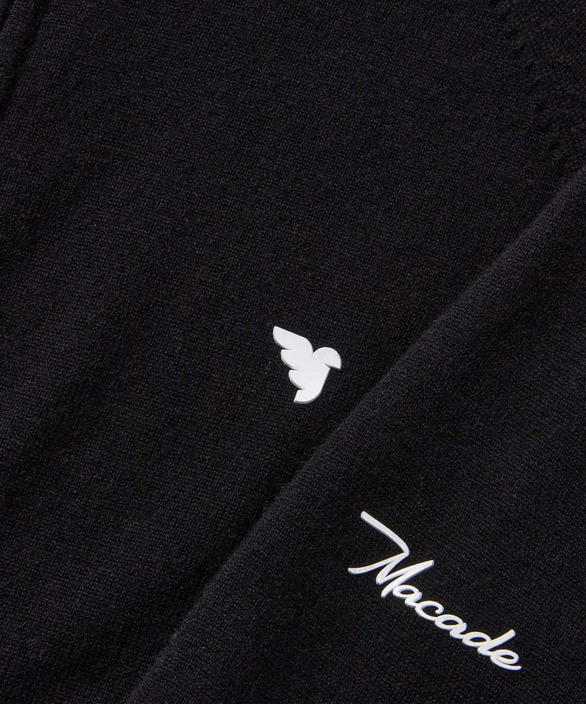 MACADE Bridge Merino Quarter Zip – Men's – Black - Image 2