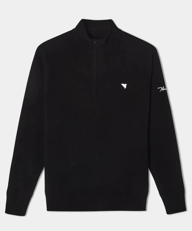 MACADE Bridge Merino Quarter Zip – Men's – Black - Image 6