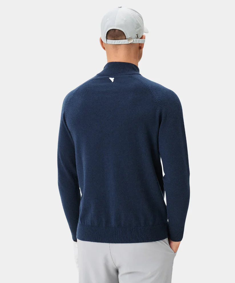 MACADE Bridge Merino Quarter Zip – Men's – Dark Blue - Image 5