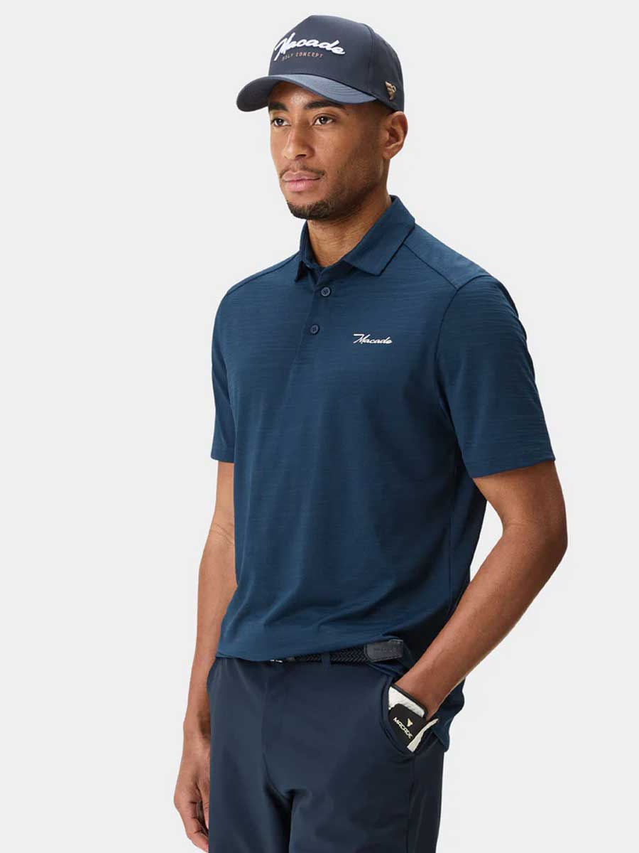 MACADE Flight Polo Shirt – Men's - Steel Blue - Image 4