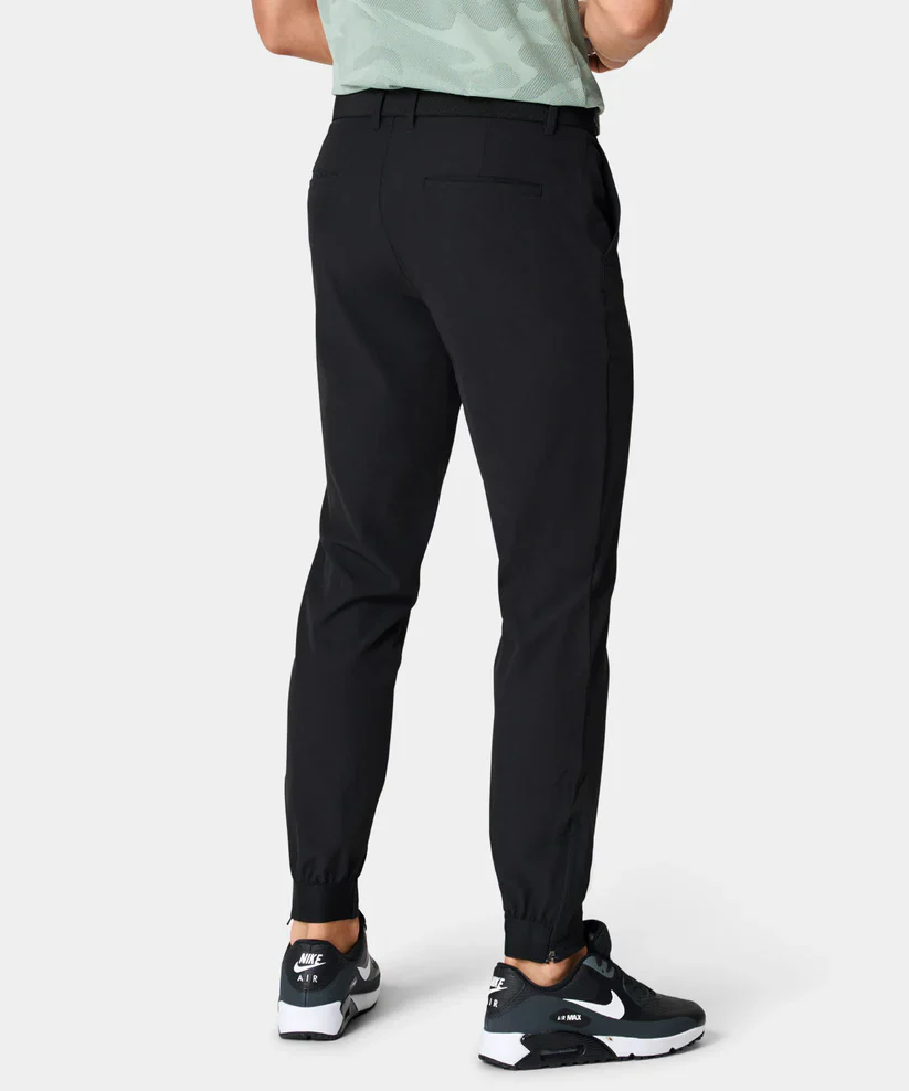 MACADE Men’s Four-Way Stretch Golf Joggers – Tapered Performance Fit – Black - Image 3