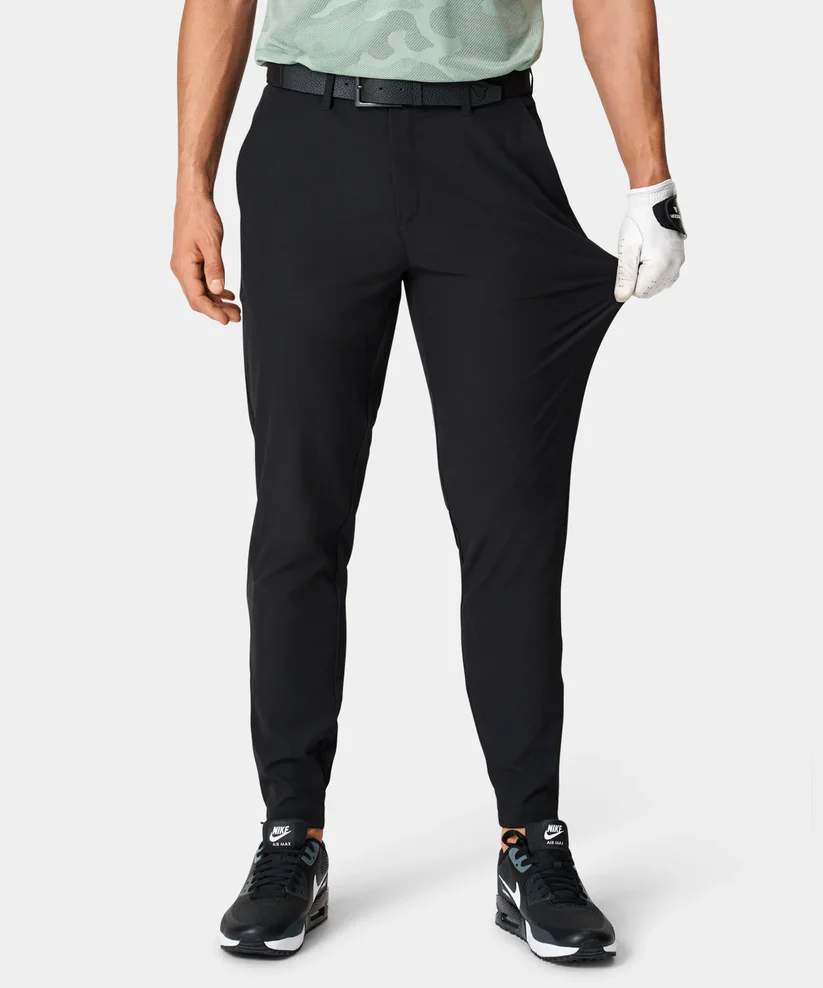MACADE Men’s Four-Way Stretch Golf Joggers – Tapered Performance Fit – Black - Image 5