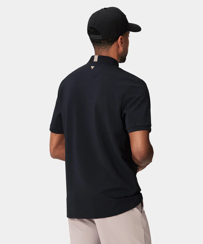 MACADE Men’s Heath Bomber Golf Shirt – Performance Stretch - Black - Image 4