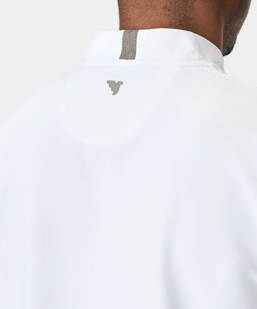MACADE Men’s Heath Bomber Golf Shirt – Performance Stretch - White - Image 5
