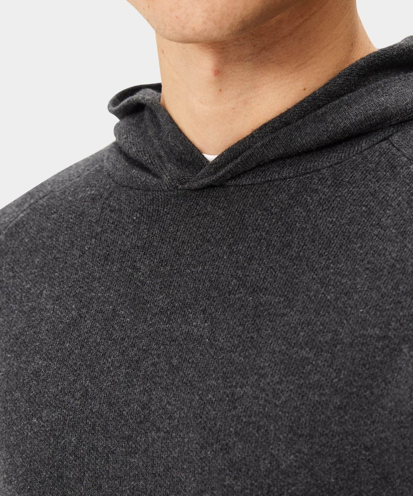 MACADE Men’s Tech Knit Golf Hoodie – Cotton Cashmere Blend – Dark Grey - Image 4