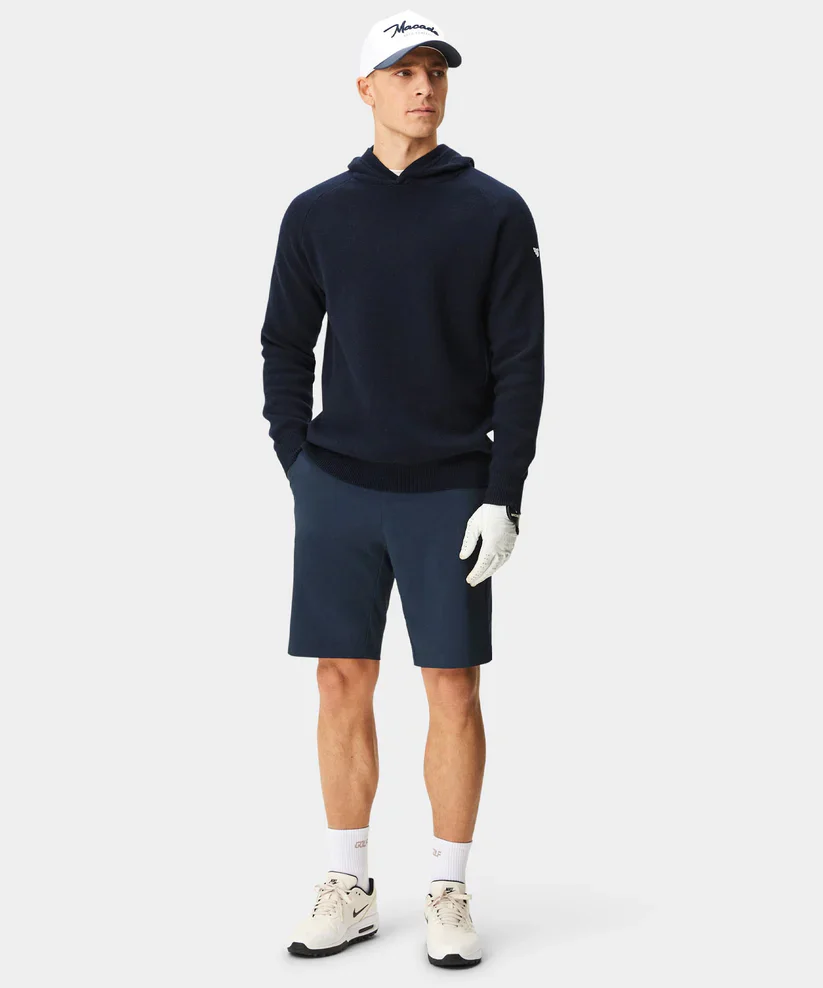 MACADE Men’s Tech Knit Golf Hoodie – Cotton Cashmere Blend – Navy - Image 4