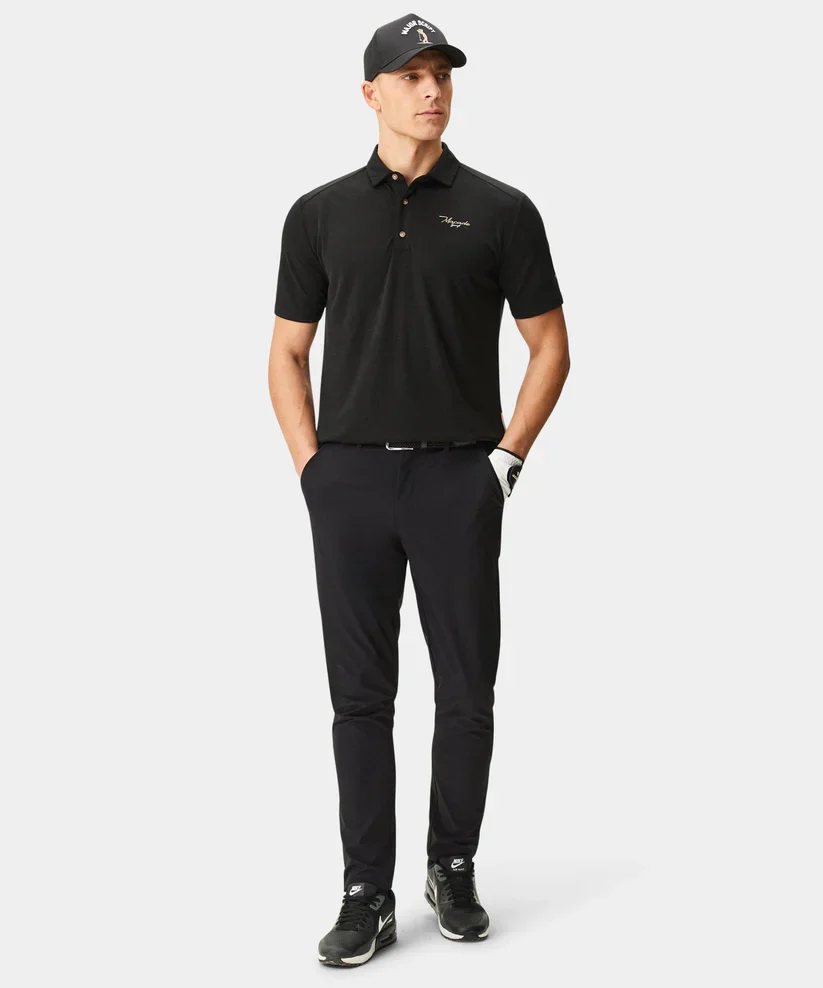 MACADE Men's Lightweight Golf Trousers – Technical Stretch Tapered Fit - Black - Image 5
