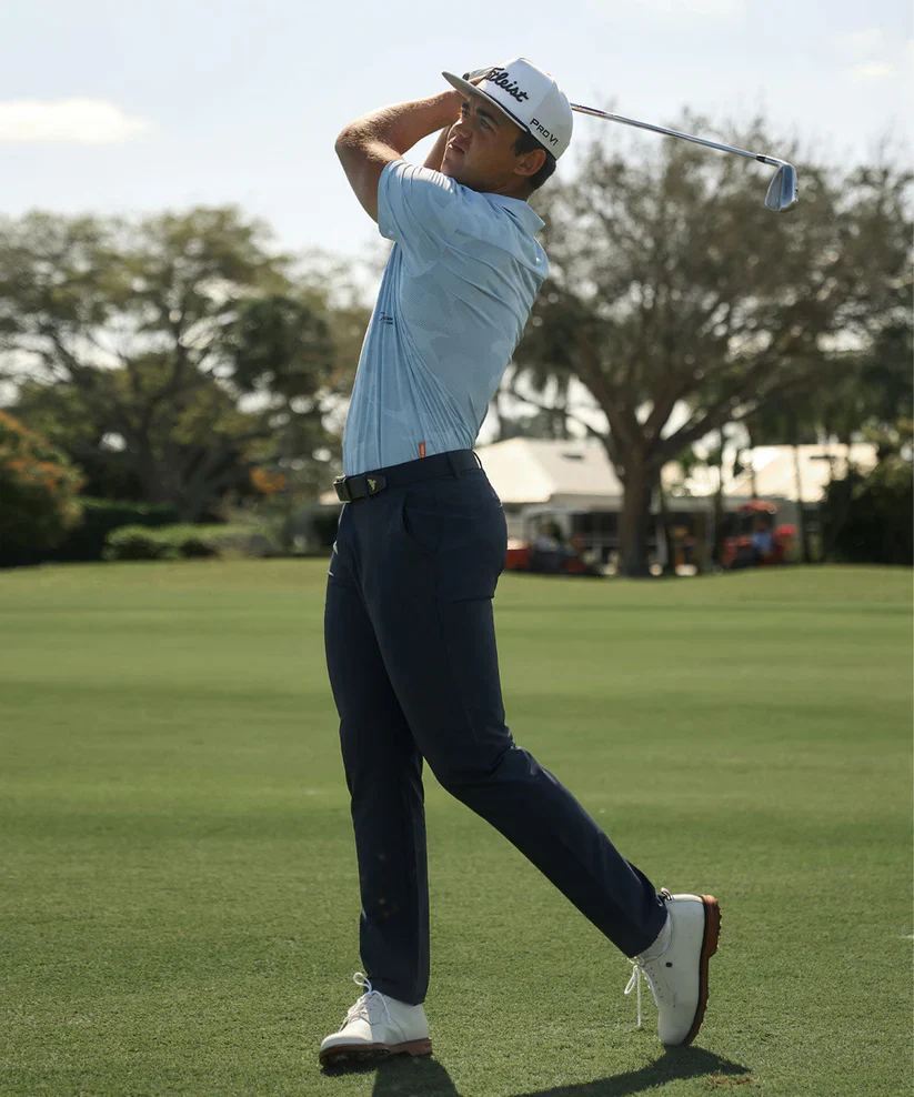 MACADE Men's Lightweight Golf Trousers – Technical Stretch Tapered Fit - Navy - Image 2