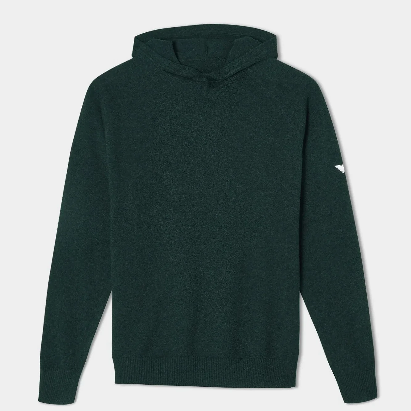 MACADE Men’s Tech Knit Golf Hoodie – Cotton Cashmere Blend – Pine Green - Image 6