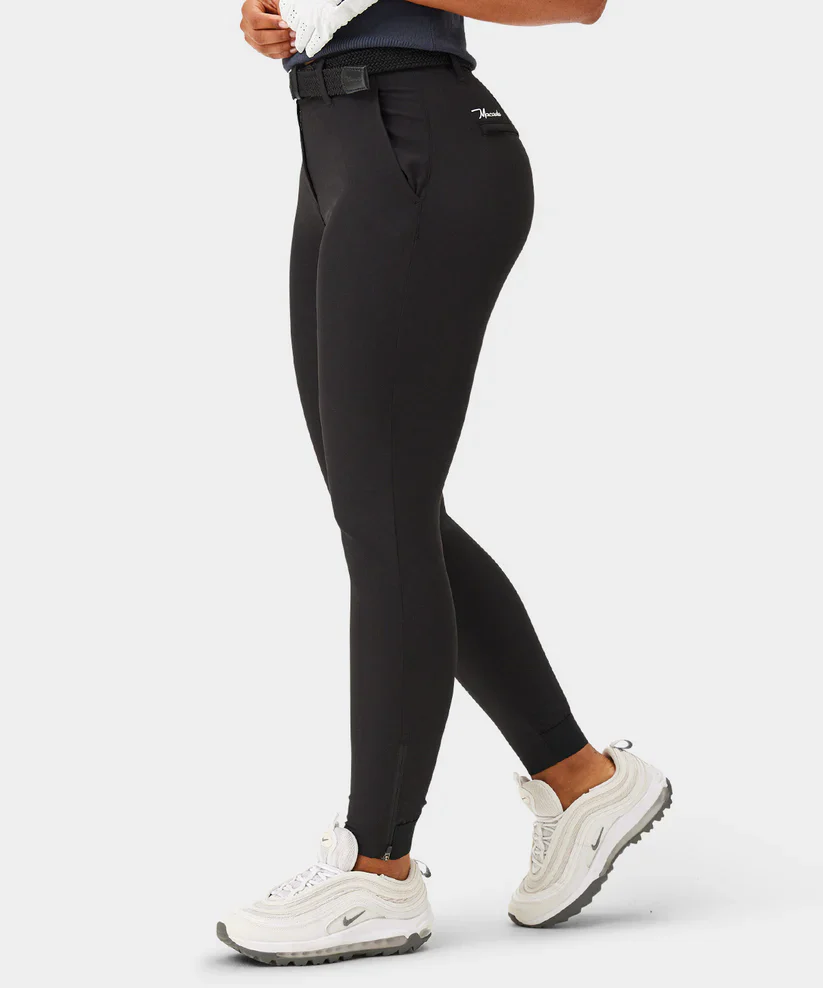 MACADE Women’s Four-Way Stretch Golf Joggers – Tapered Athletic Fit – Black - Image 2