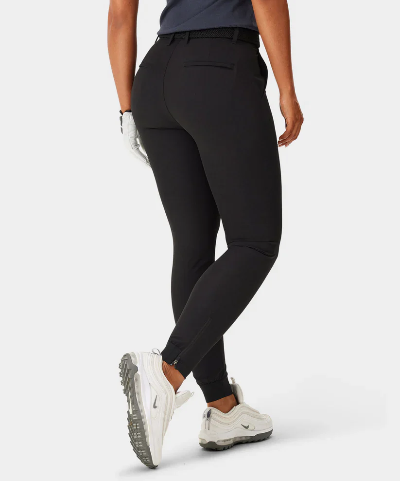 MACADE Women’s Four-Way Stretch Golf Joggers – Tapered Athletic Fit – Black - Image 3