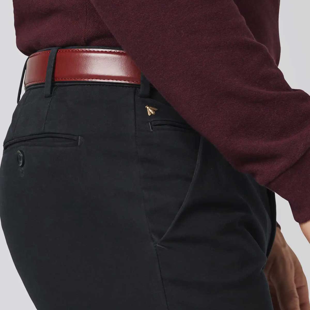 MEYER Belt - Stretch Leather - Bordeaux - Image 2
