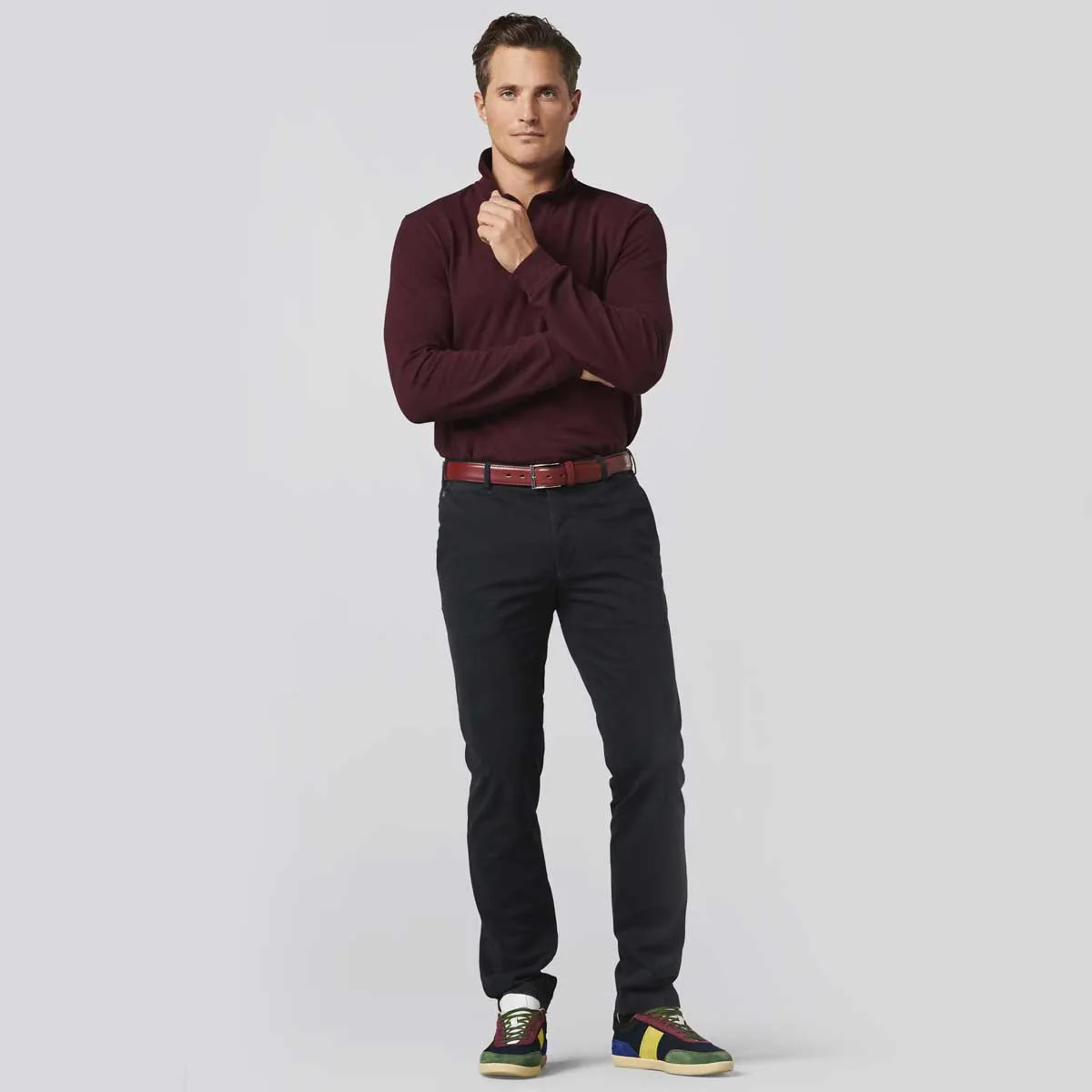 MEYER Belt - Stretch Leather - Bordeaux - Image 3
