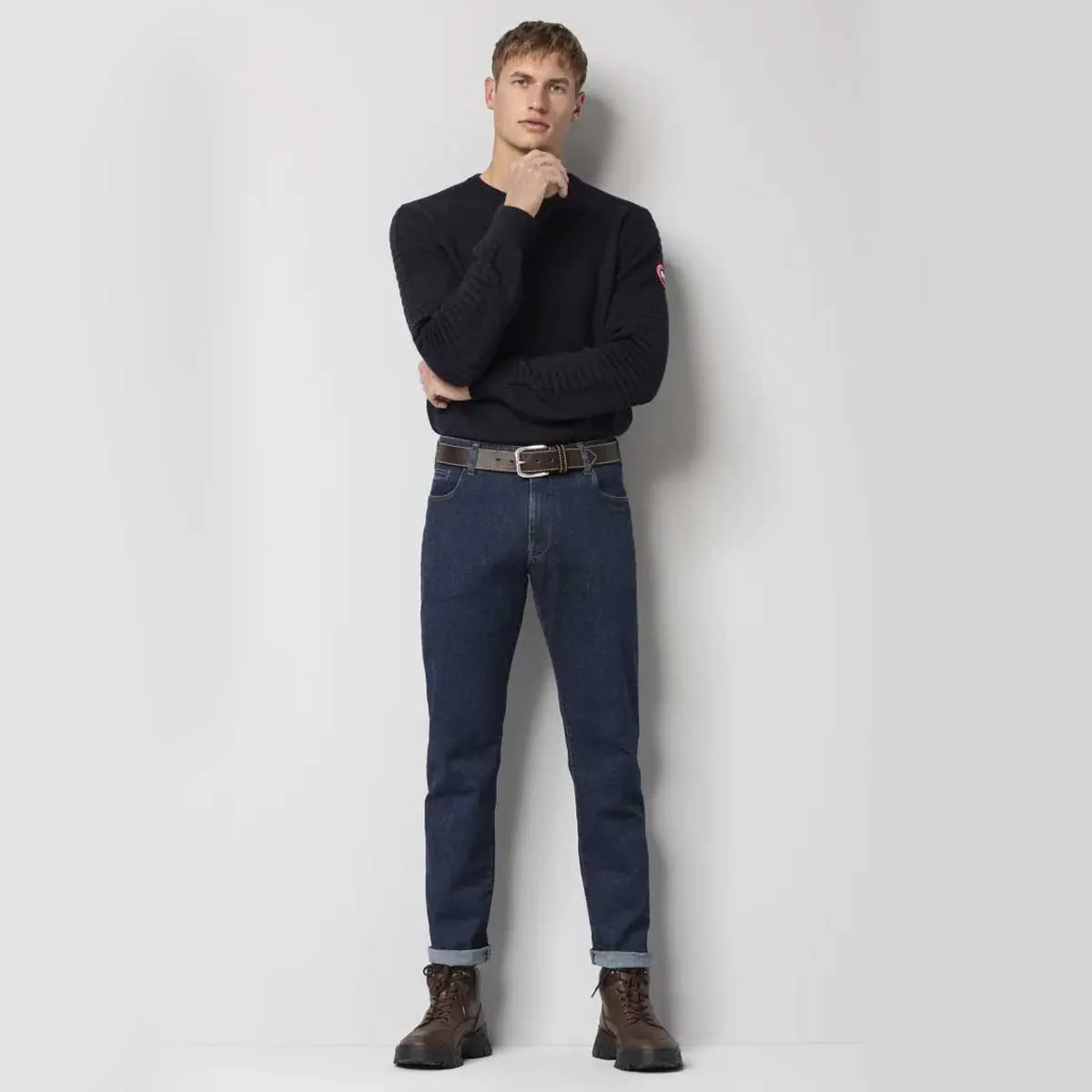 MEYER Casual Jeans Belt - Handmade Leather - Brown - Image 3