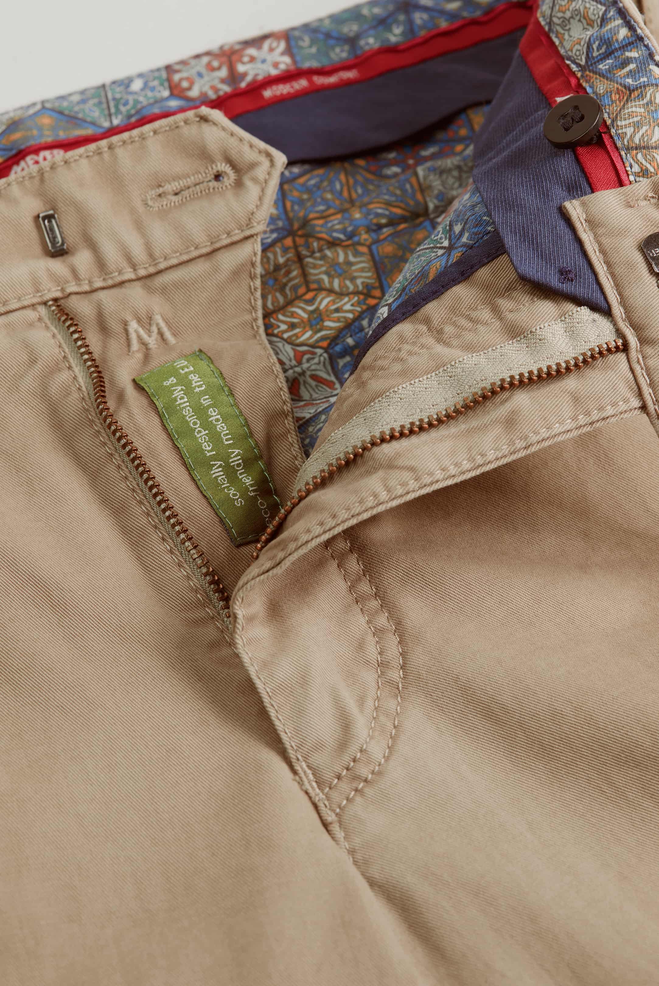 MEYER Roma Trousers - 316 Luxury Cotton Chinos - Beige - Image 4