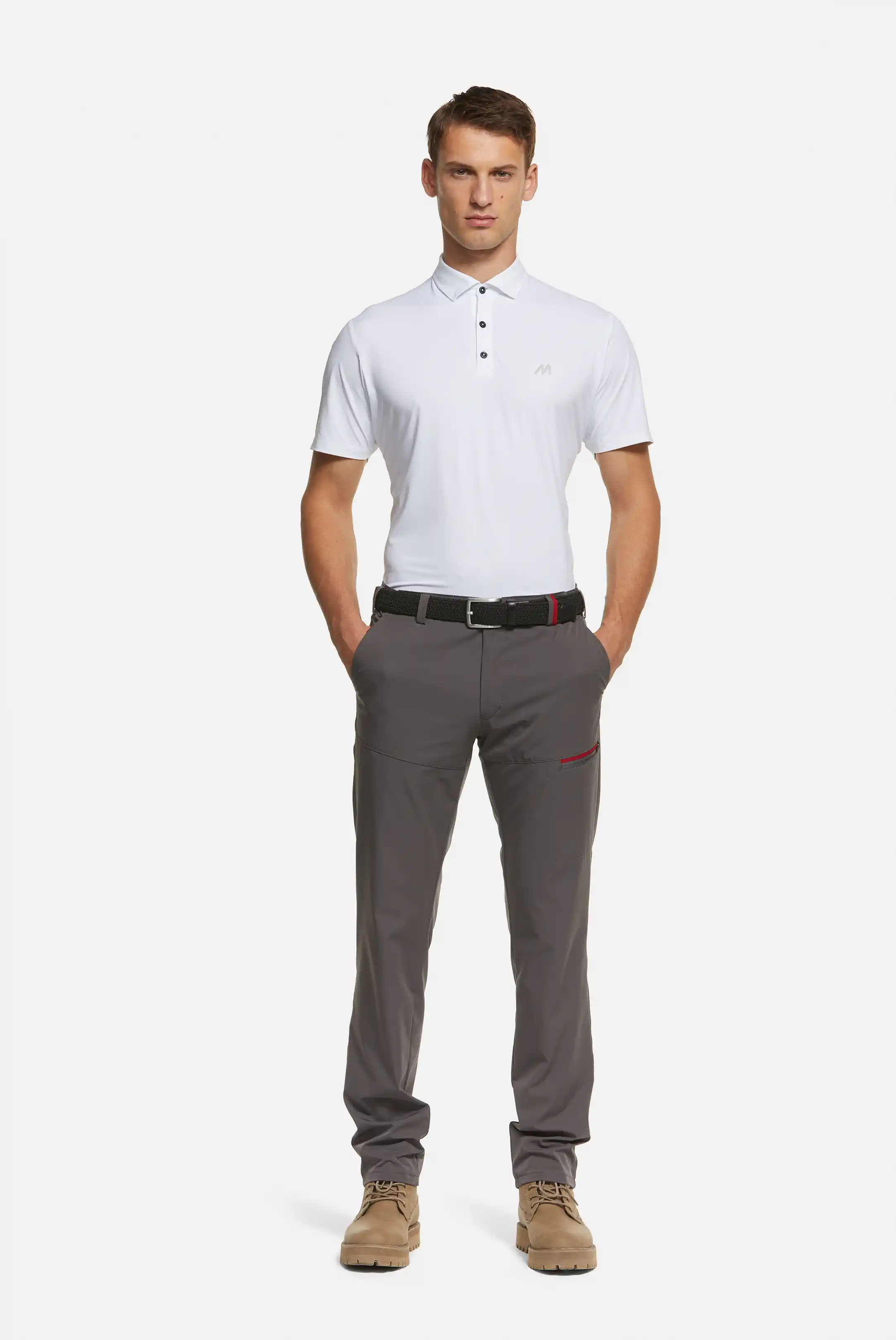 MEYER Golf Polo Shirt - Tiger 9005 Performance Active - White - Image 3