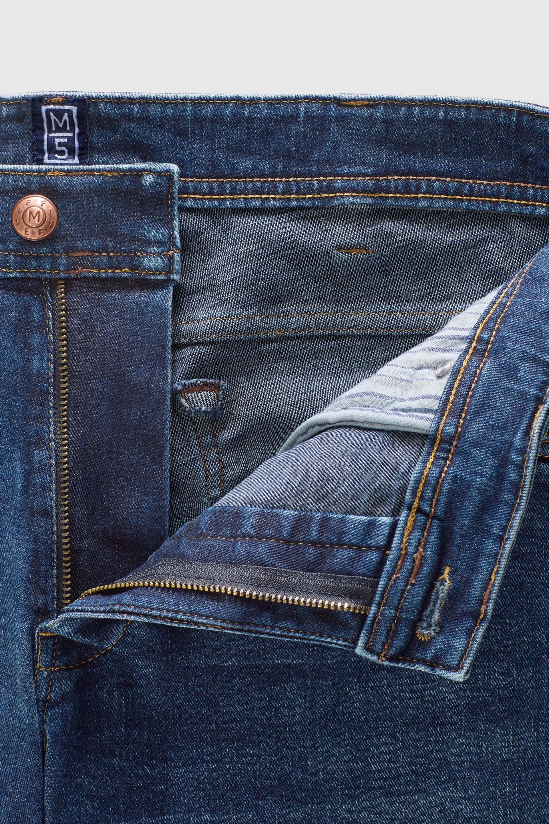 MEYER M5 Jeans – 6267 Modern Fit – Hand-Finished Organic Denim – Stone Blue - Image 6