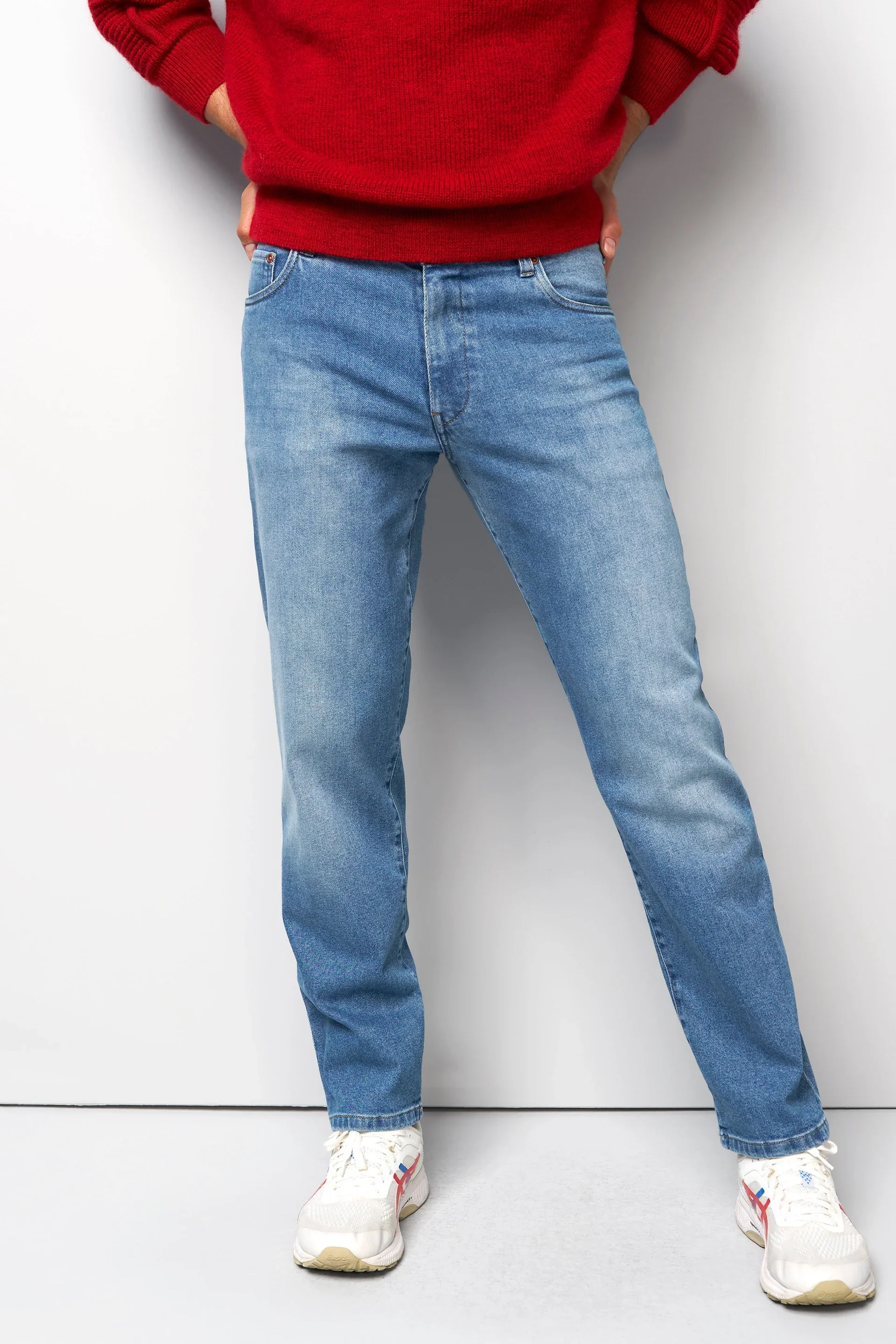 MEYER M5 Jeans – 6268 Modern Fit – Super Stretch Hand-Finished Denim – Light Blue