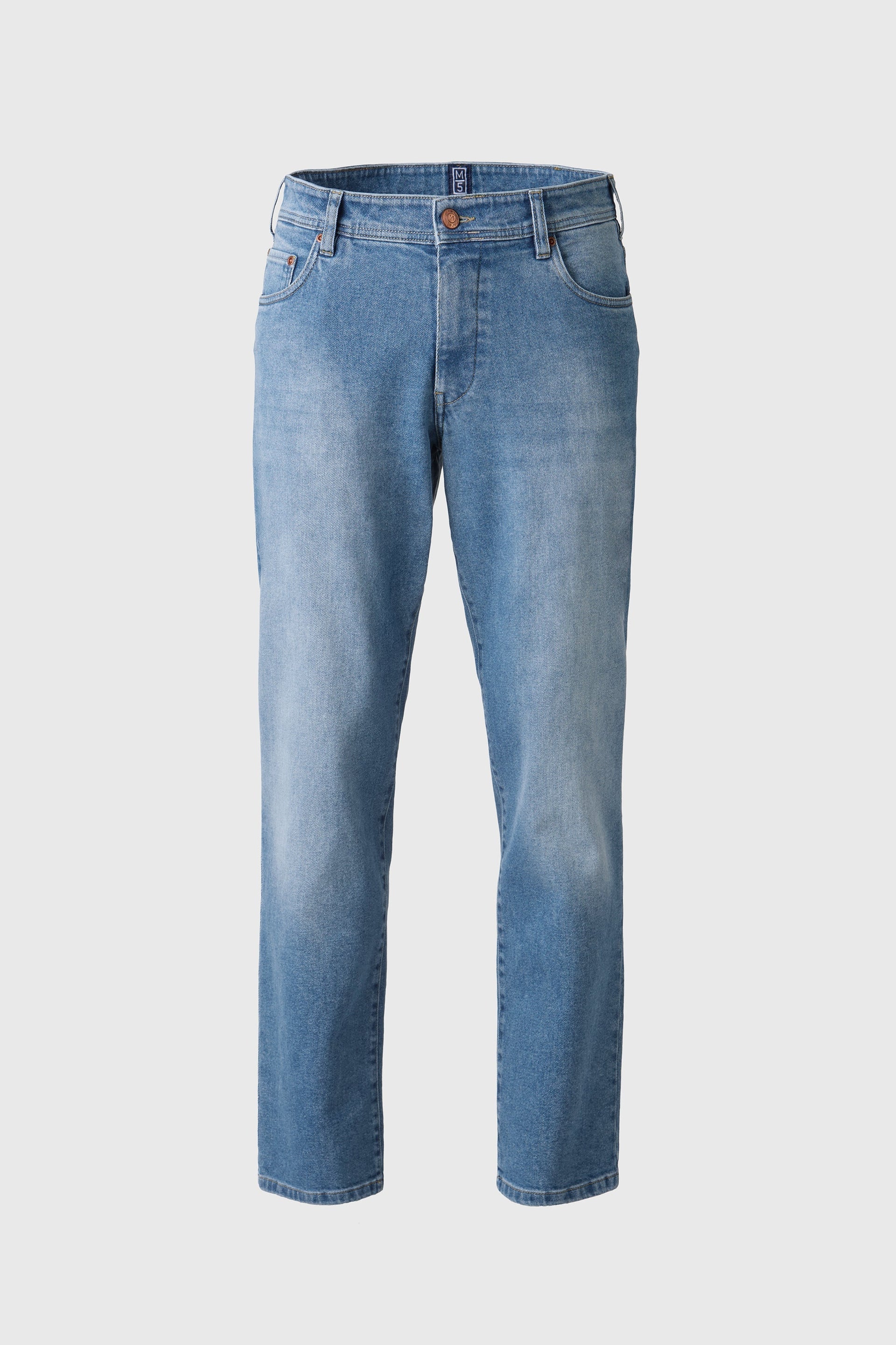 MEYER M5 Jeans – 6268 Modern Fit – Super Stretch Hand-Finished Denim – Light Blue - Image 7