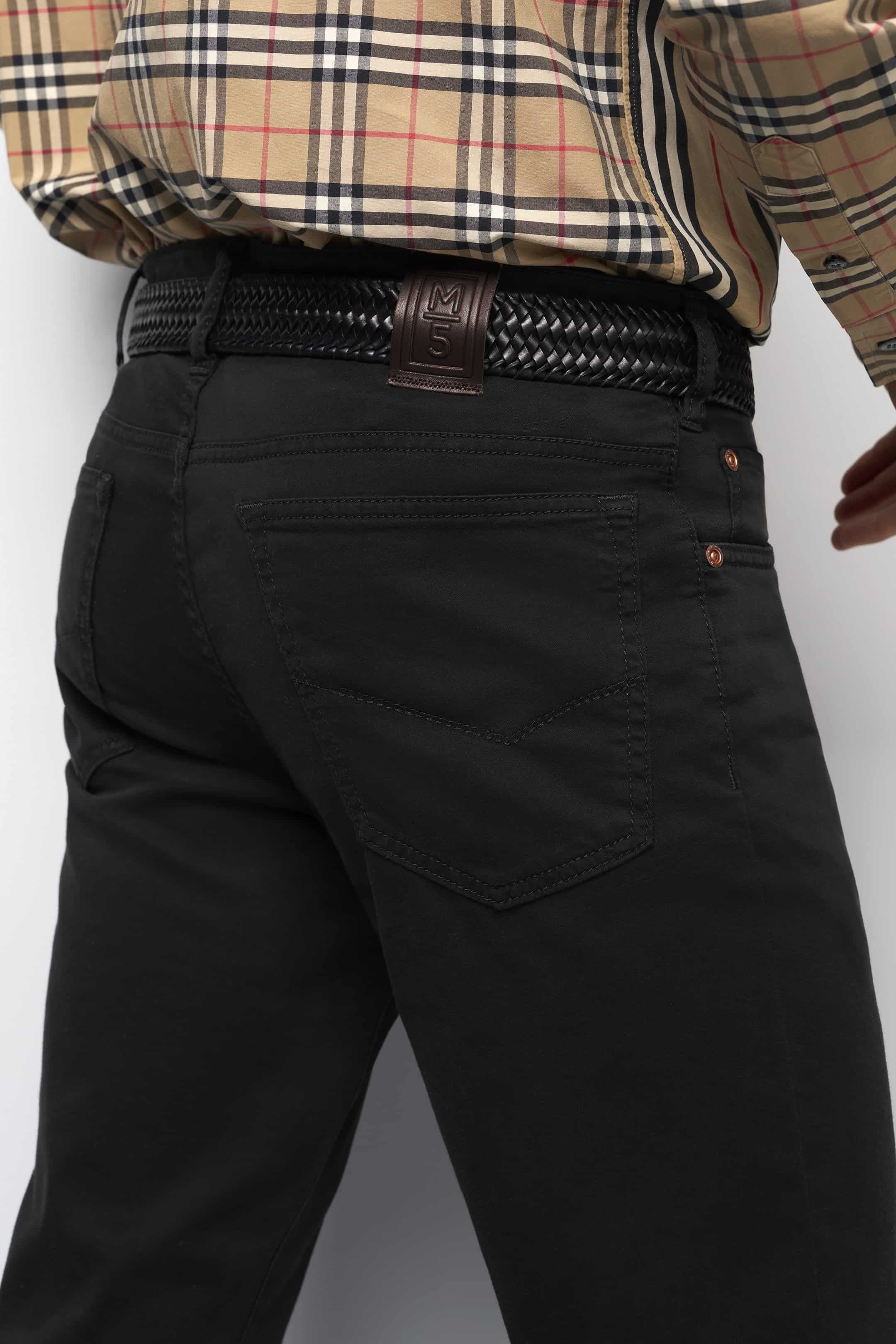 MEYER M5 6106 High Performance Satin Cotton Chinos – Black - Image 2