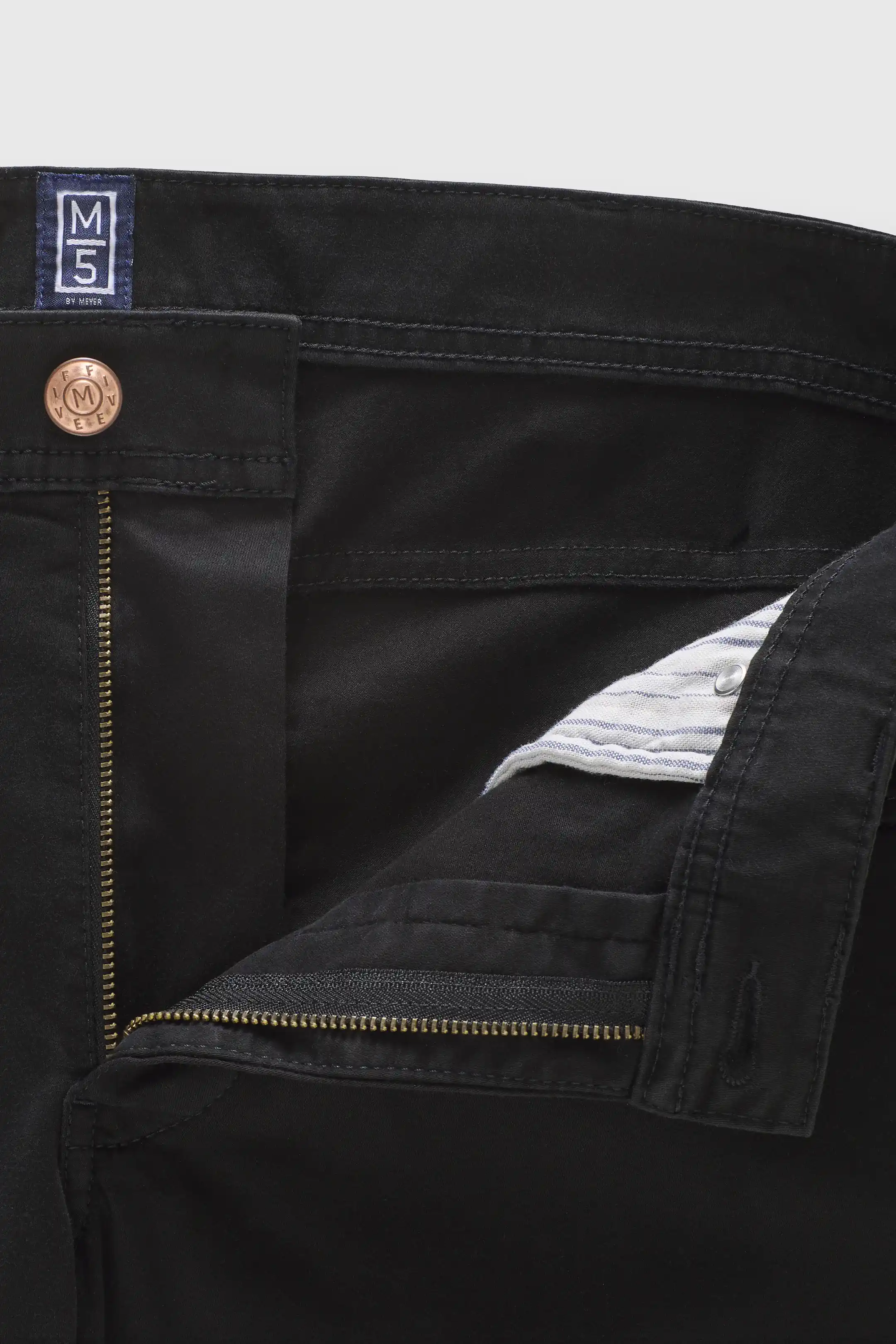 MEYER M5 6106 High Performance Satin Cotton Chinos – Black - Image 5