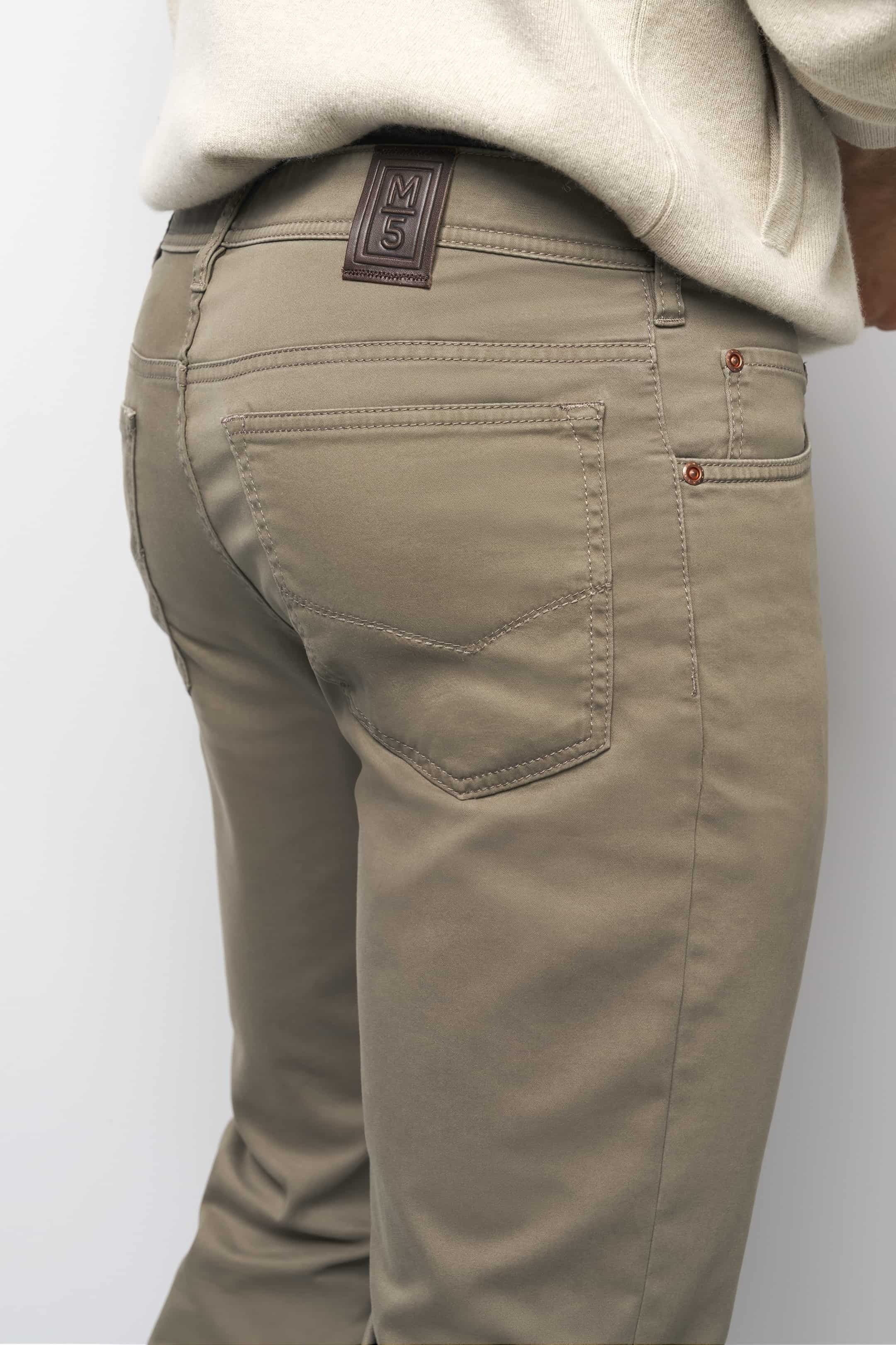 MEYER M5 6106 High Performance Satin Cotton Chinos – Stone - Image 2