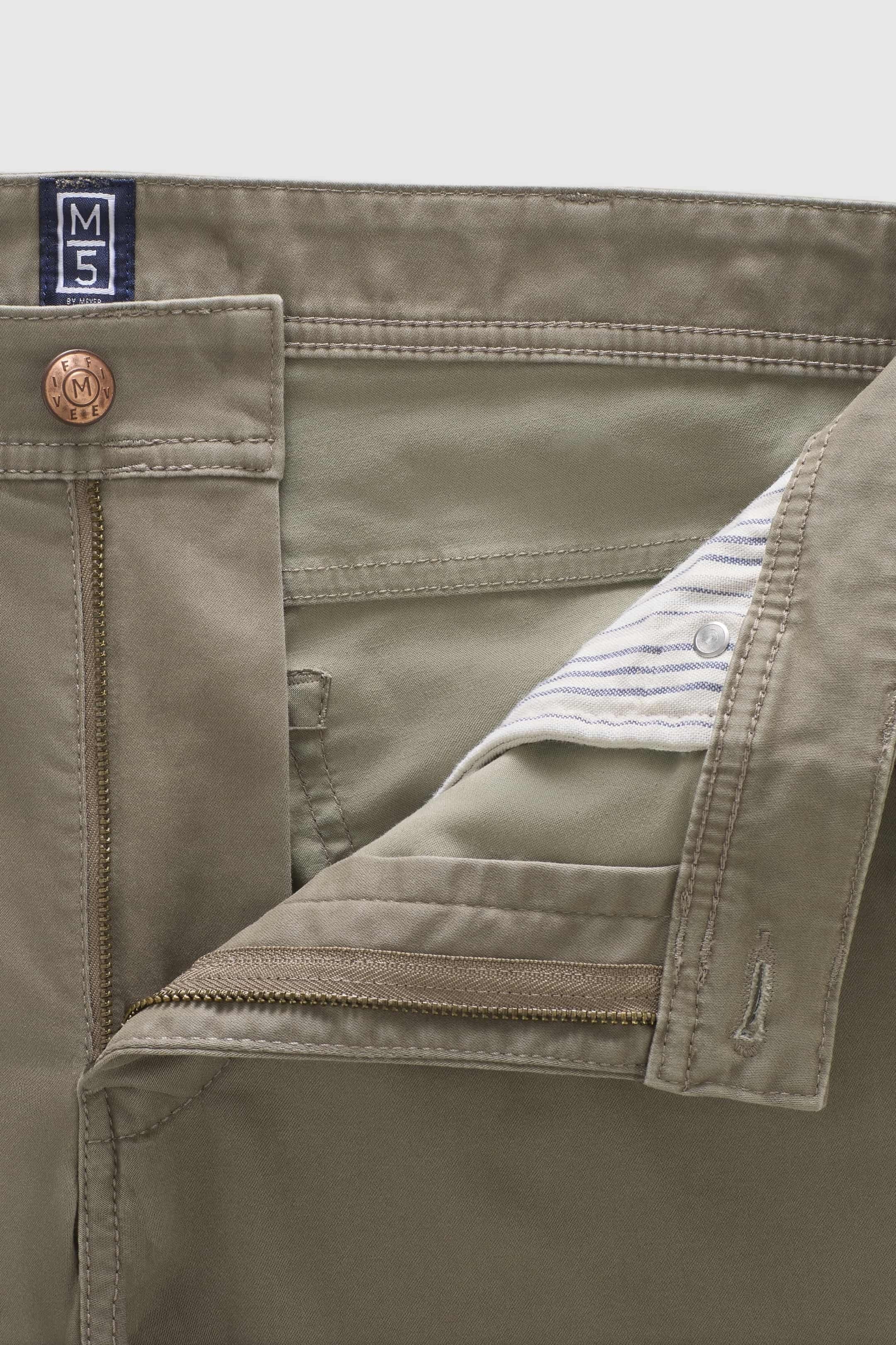 MEYER M5 6106 High Performance Satin Cotton Chinos – Stone - Image 5