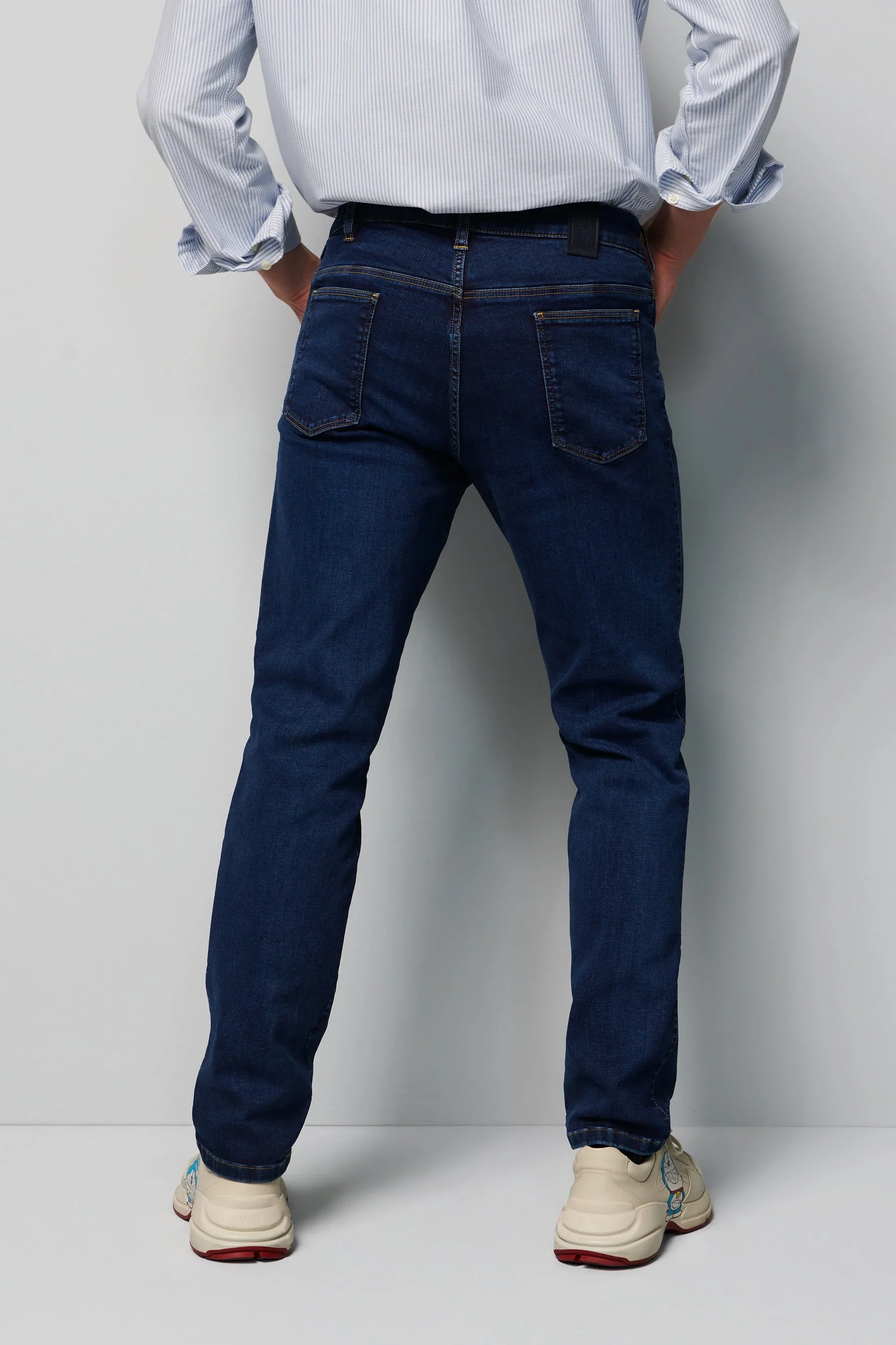 MEYER M5 Jeans – 6256 Regular Fit – Super Stretch Organic Denim – Dark Blue - Image 3