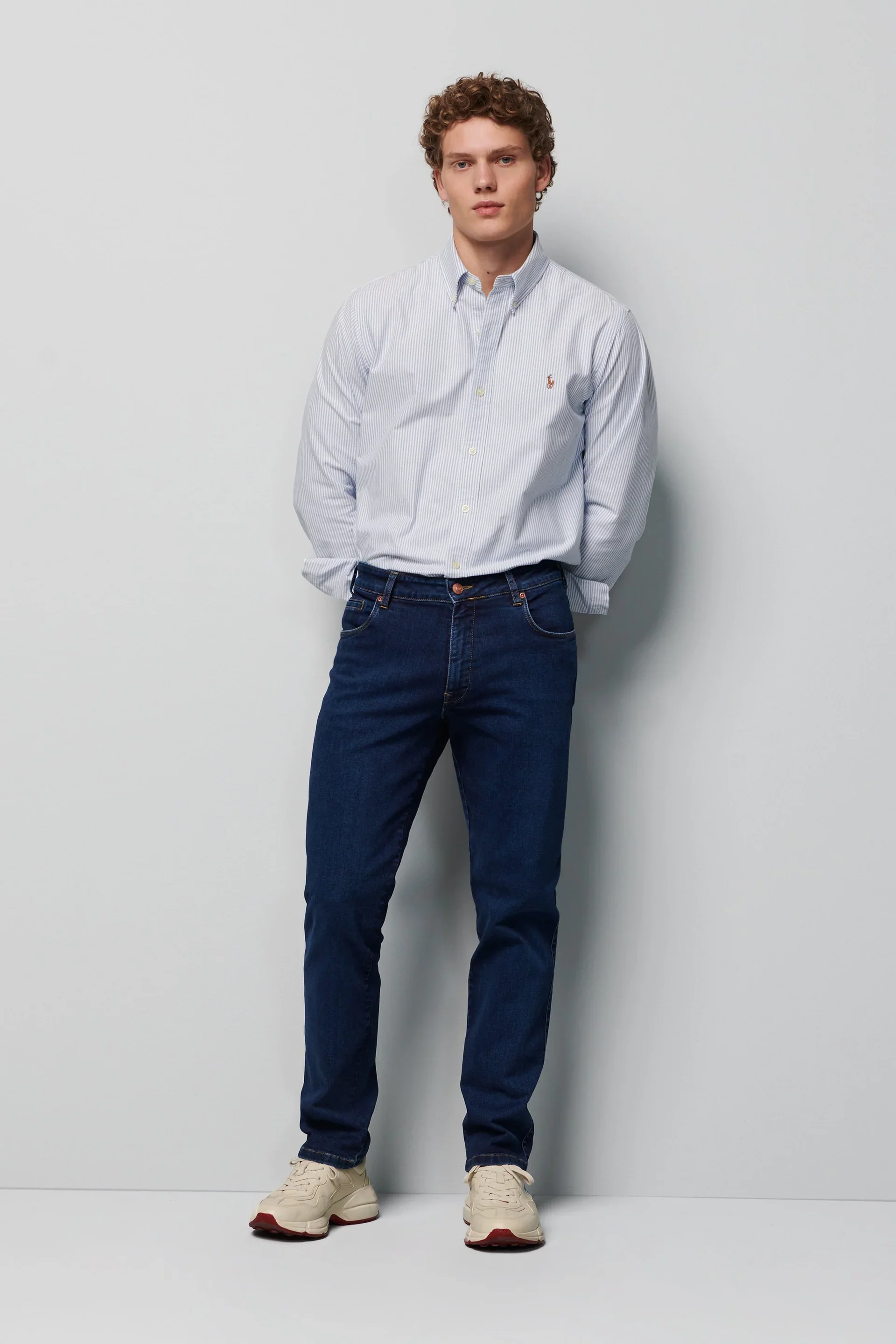 MEYER M5 Jeans – 6256 Regular Fit – Super Stretch Organic Denim – Dark Blue - Image 4