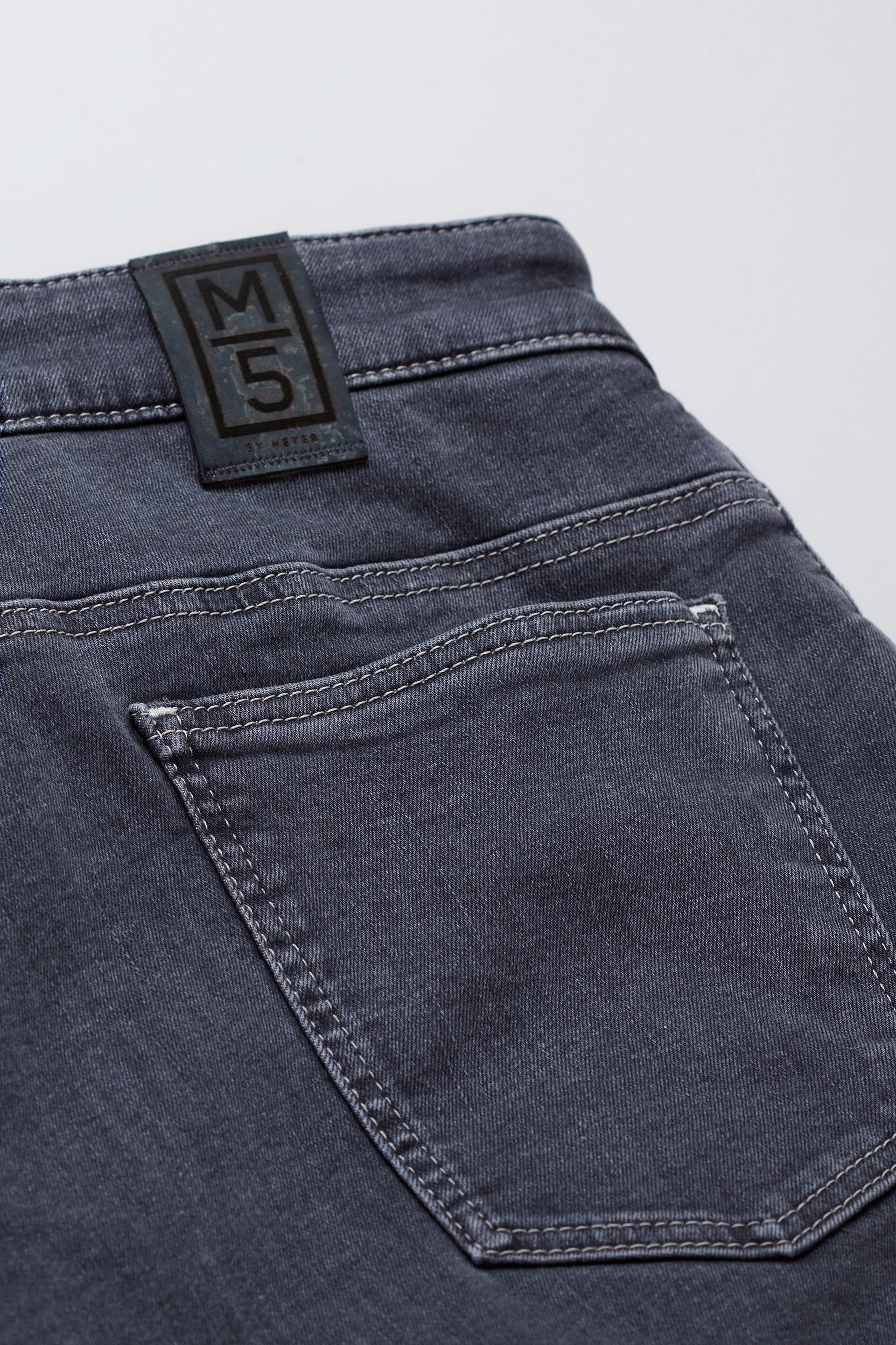 MEYER M5 Jeans – 6256 Regular Fit – Super Stretch Organic Denim – Mid Grey - Image 5