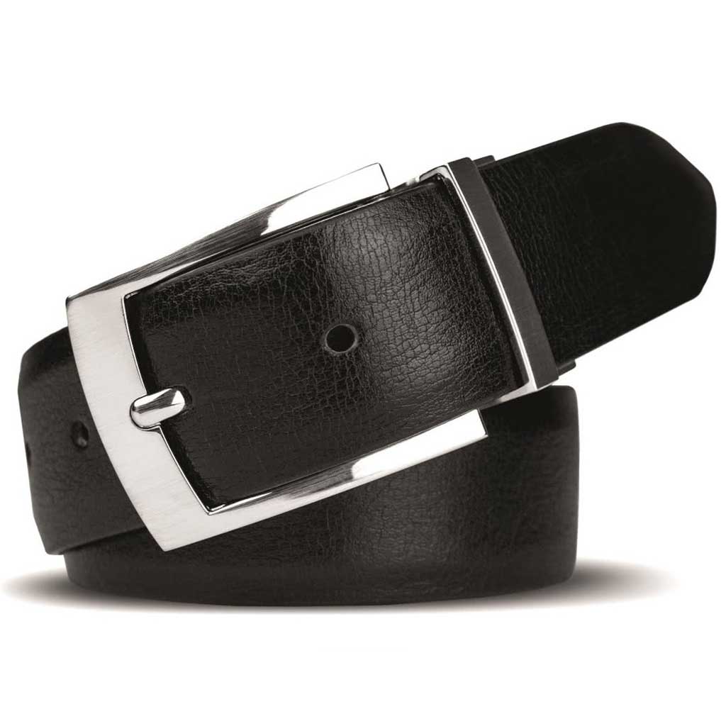 MEYER Reversible Belt - Crocodile Look Leather - Brown / Black - Image 2