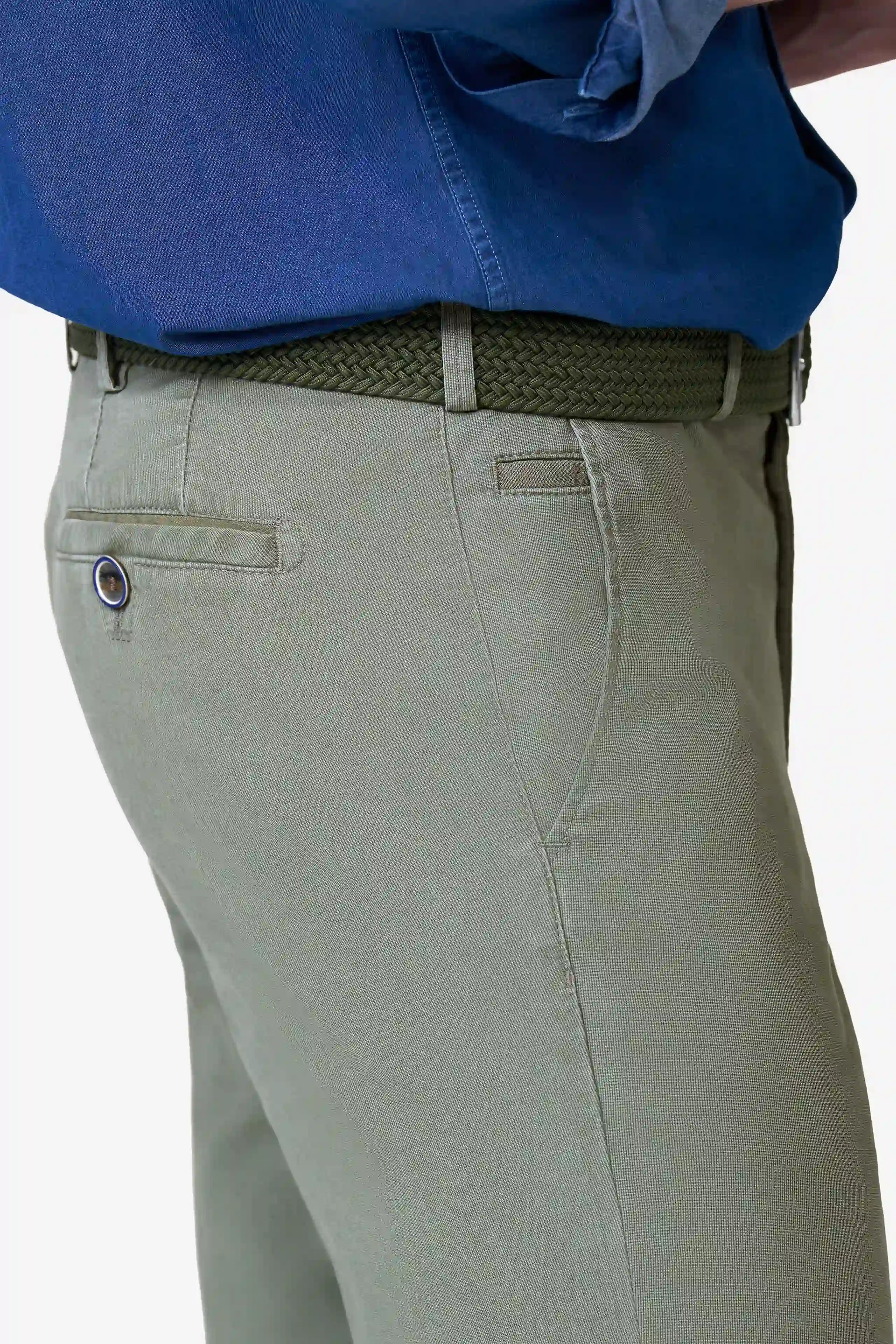 MEYER Roma Comfort Fit Chinos – 5080 Organic Cotton Stretch – Olive - Image 2