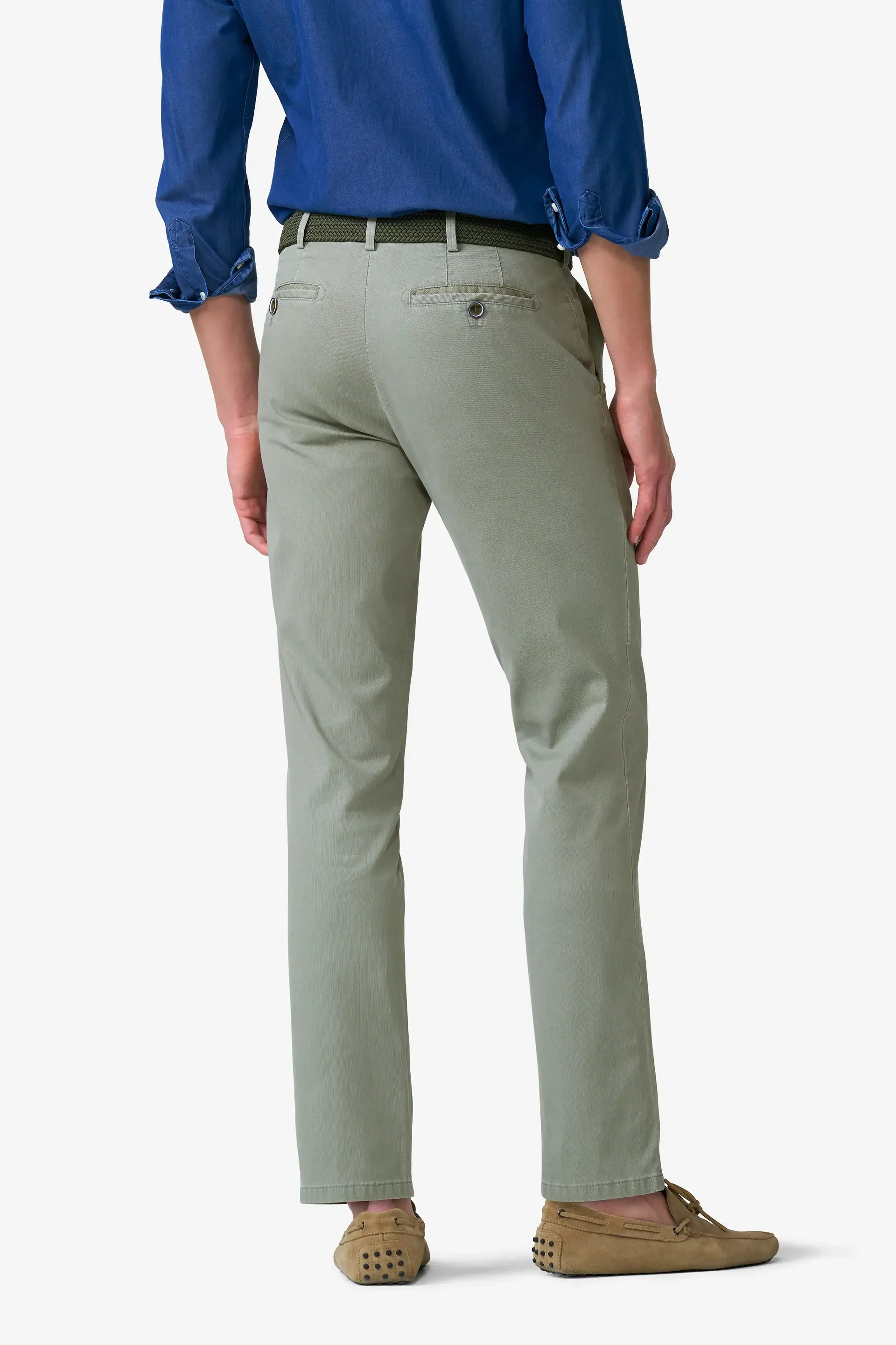 MEYER Roma Comfort Fit Chinos – 5080 Organic Cotton Stretch – Olive - Image 4