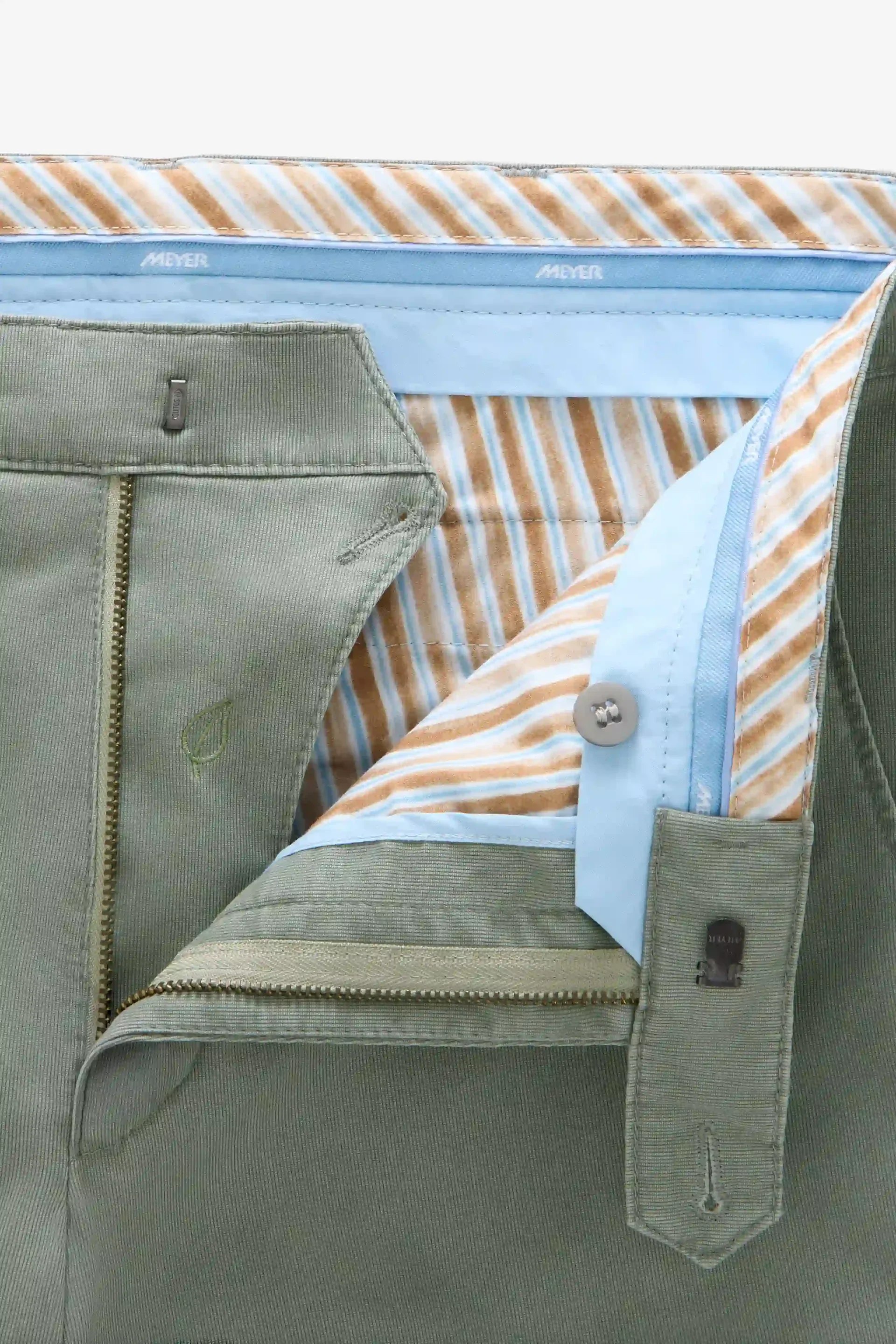MEYER Roma Comfort Fit Chinos – 5080 Organic Cotton Stretch – Olive - Image 6
