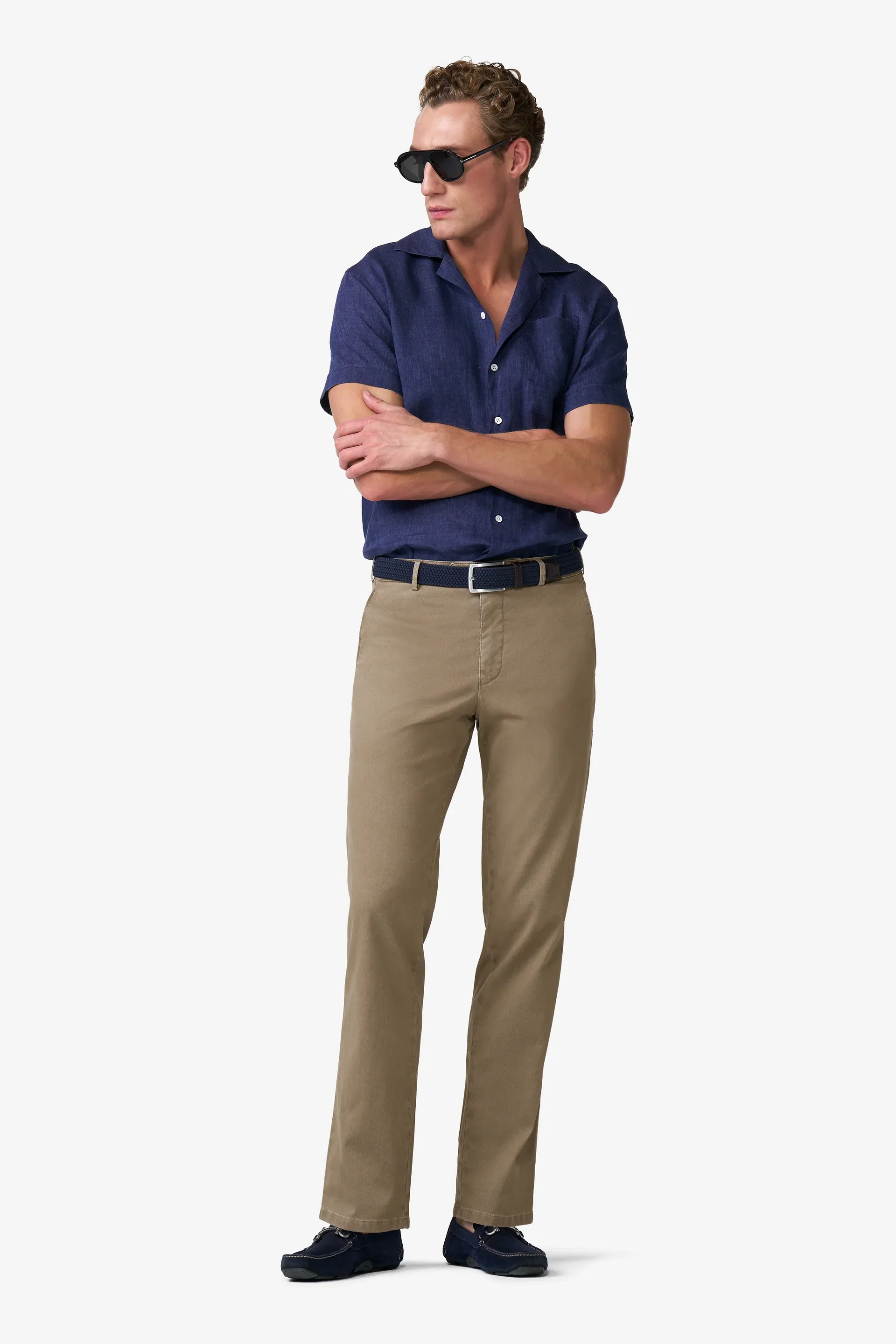 MEYER Roma Comfort Fit Chinos – 5080 Organic Cotton Stretch – Sand - Image 3