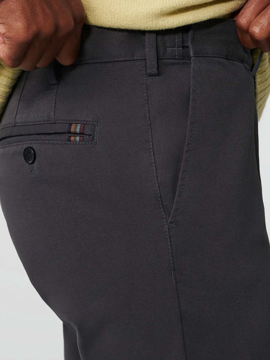 MEYER Oslo Trousers - 316 Luxury Cotton Chinos - Charcoal - Image 2