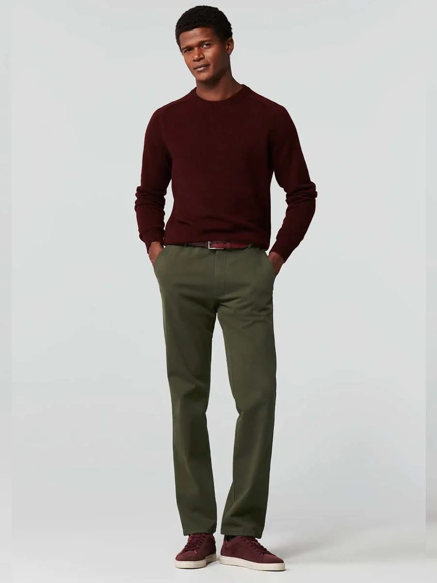 MEYER Oslo Trousers - 316 Luxury Cotton Chinos - Laurel - Image 4
