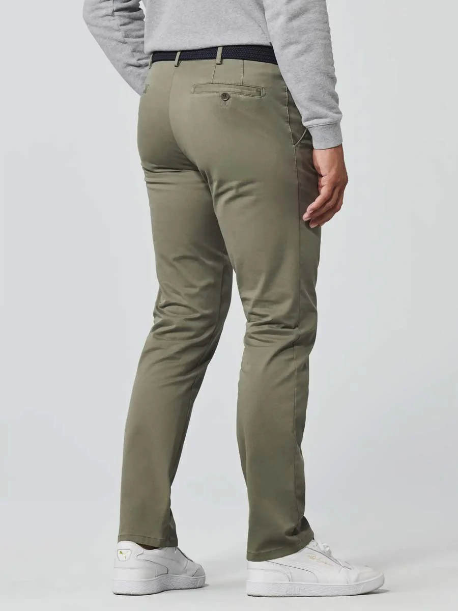 MEYER Roma Trousers - 3001 Light-Weight Cotton Chinos - Olive - Image 4