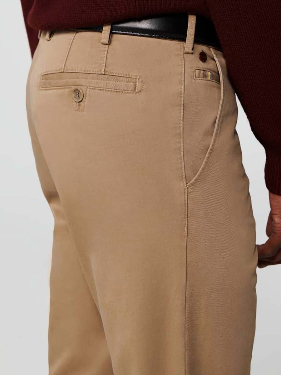 MEYER Roma Trousers - 316 Luxury Cotton Chinos - Camel - Image 2