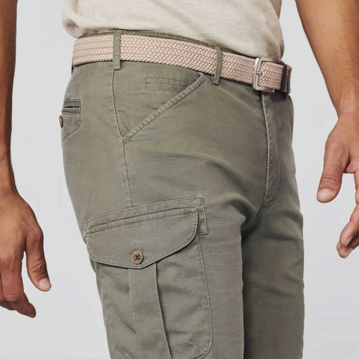 MEYER Woven Belt - Super Stretch - Beige - Image 2
