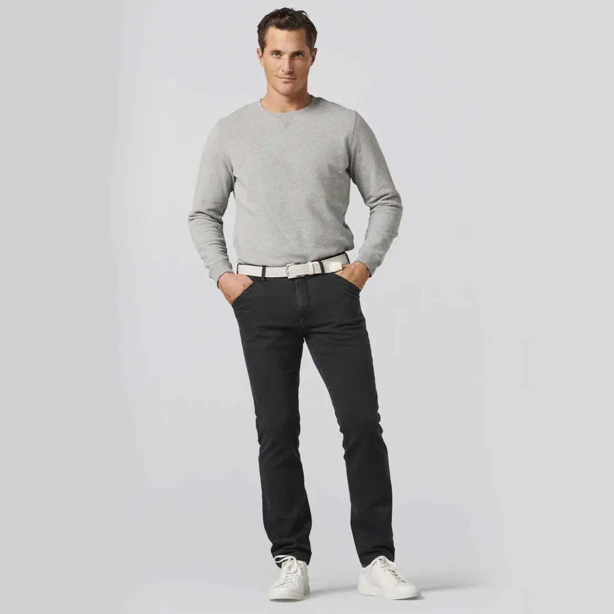 MEYER Woven Belt - Super Stretch - White - Image 3