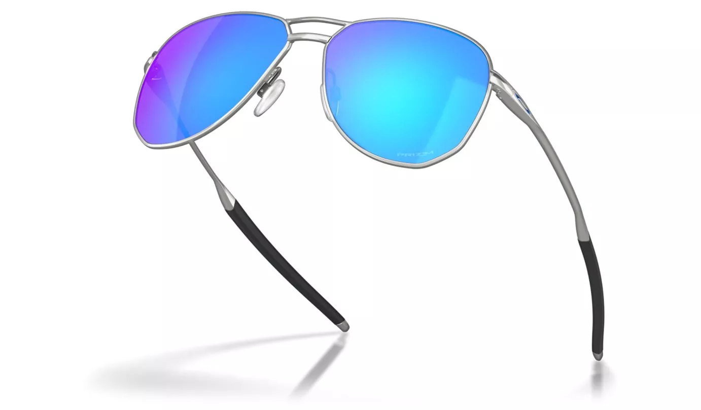 OAKLEY Contrail Sunglasses - Satin Chrome - Prizm Sapphire Lens - Image 5