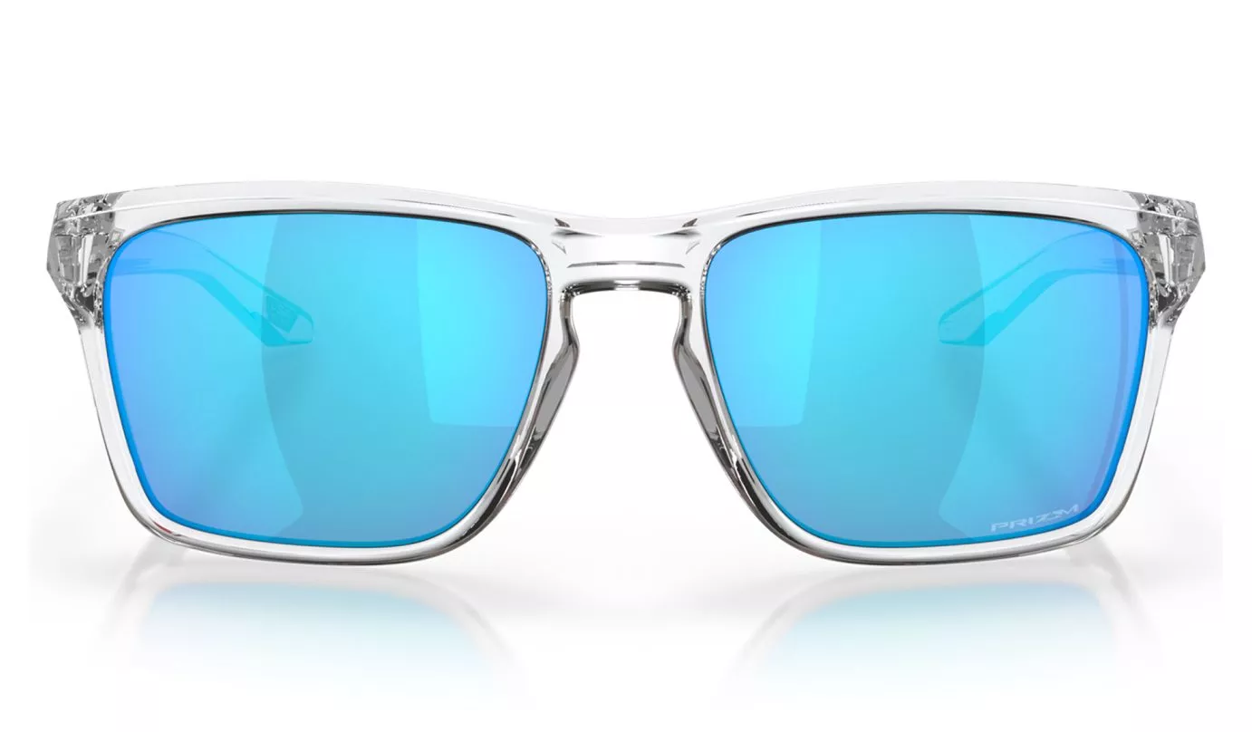 OAKLEY Sylas Sunglasses - Polished Clear - Prizm Sapphire Lens - Image 3
