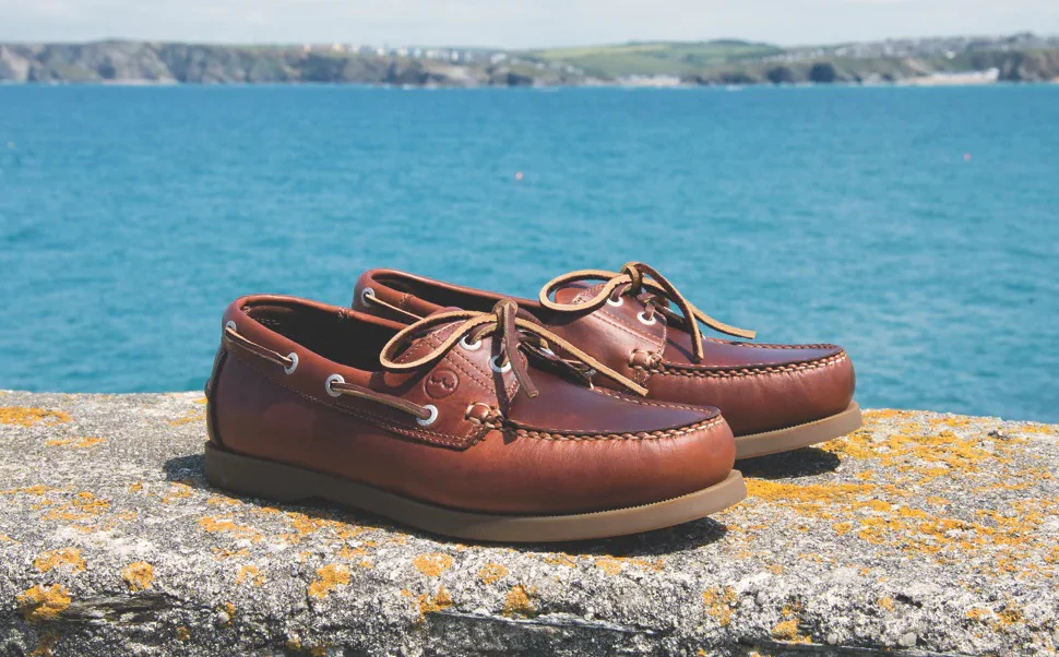 ORCA BAY Ladies Creek Leather Deck Shoes - Havana - Image 2