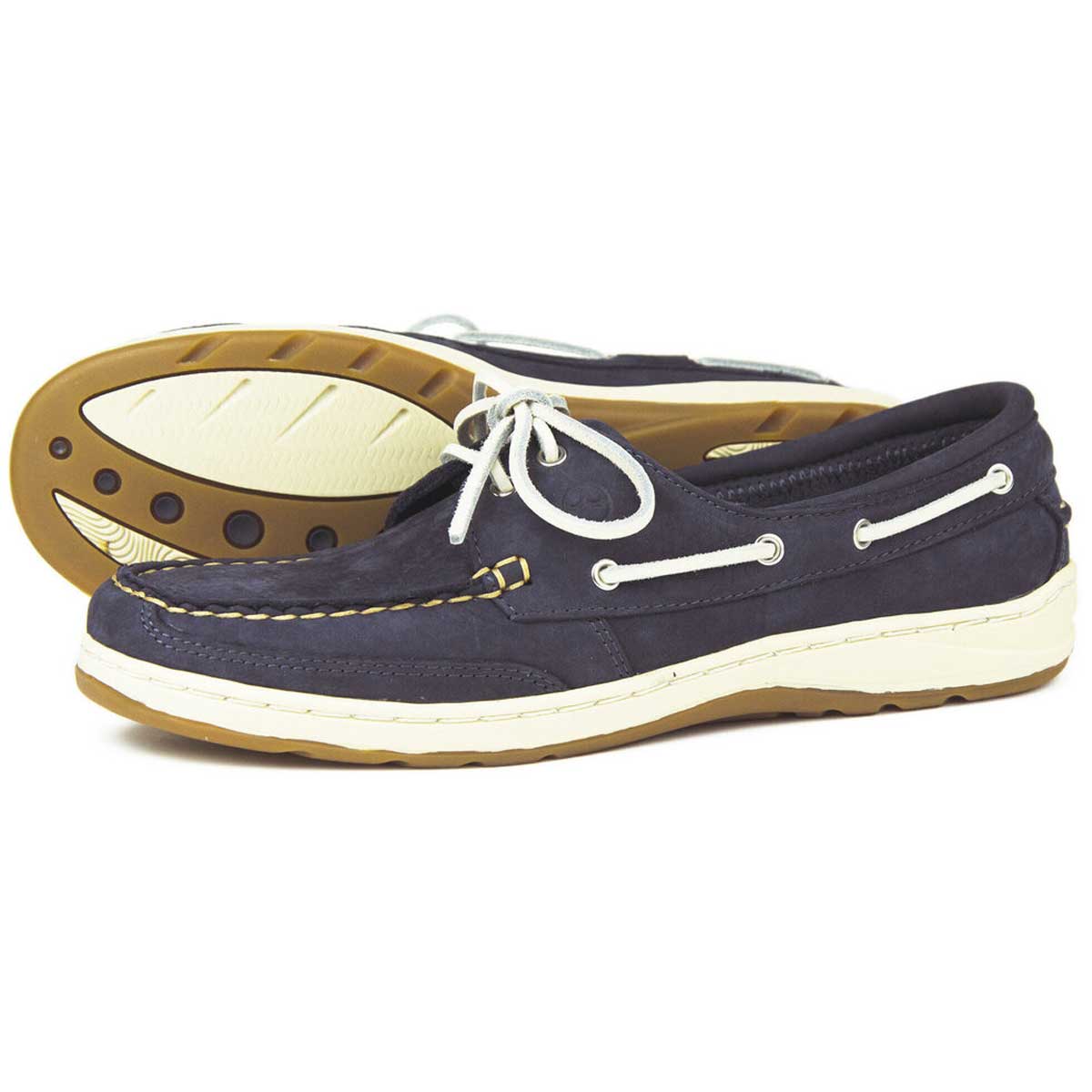 ORCA BAY Lagoon Leather Deck Shoes - Womens - Indigo