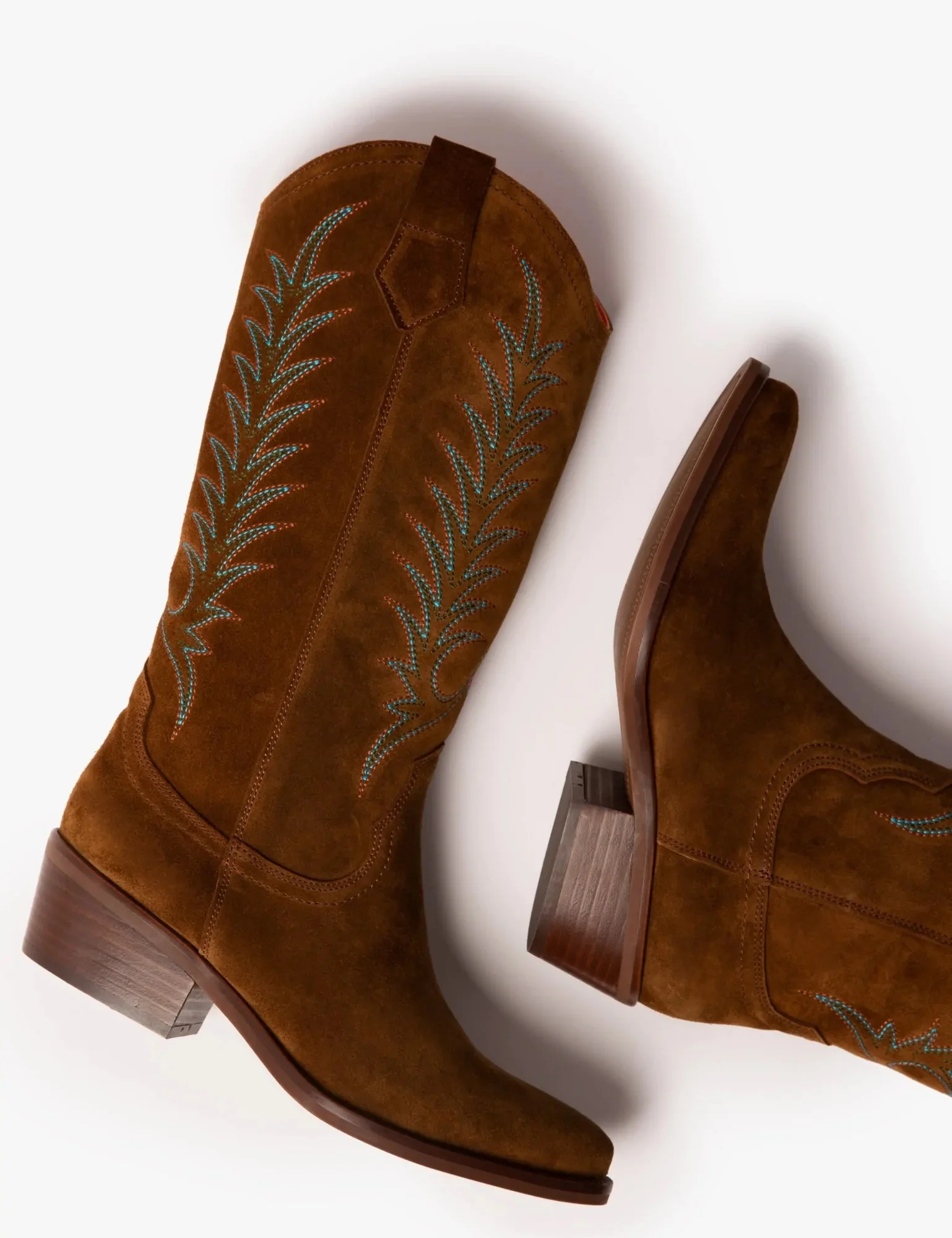 PENELOPE CHILVERS Goldie Embroidered Cowboy Boots - Women's - Peat - Image 3